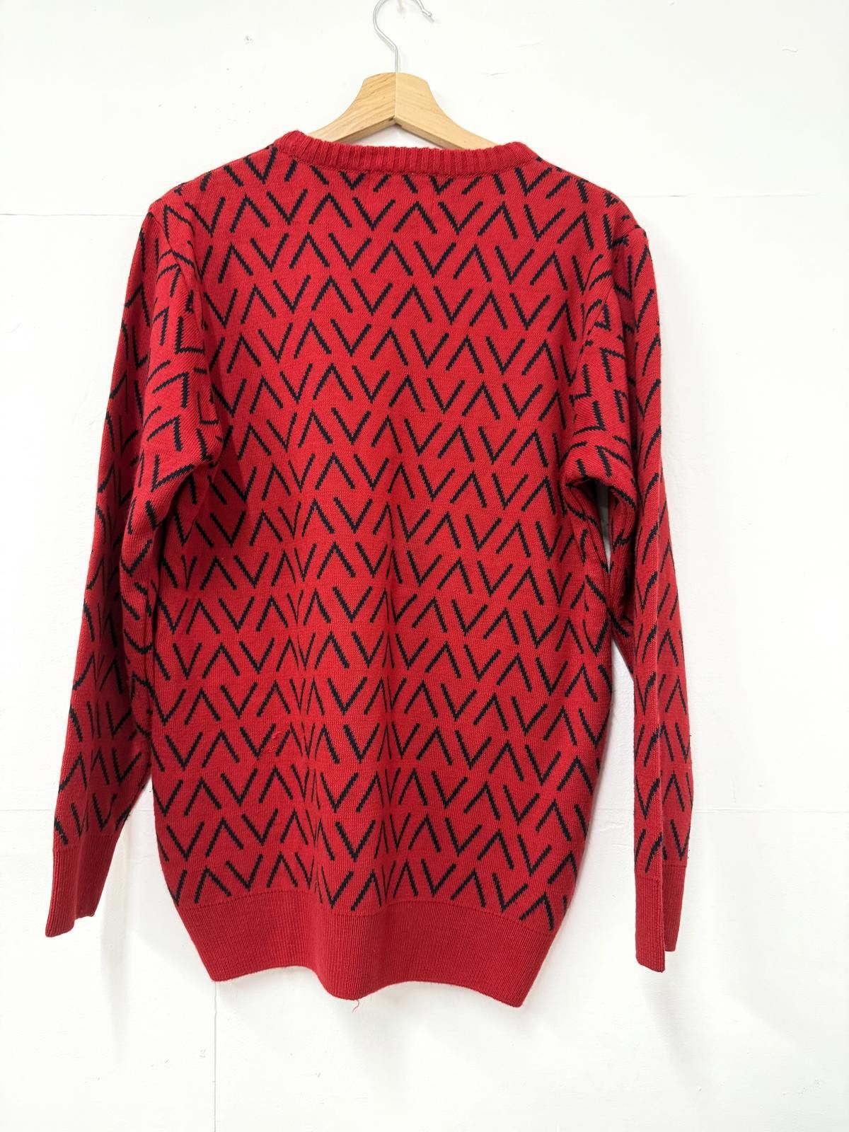 Tommy Hilfiger Tommy Hilfiger Red and Black Patterned Sweater XL Size US XL / EU 56 / 4 - 4 Thumbnail