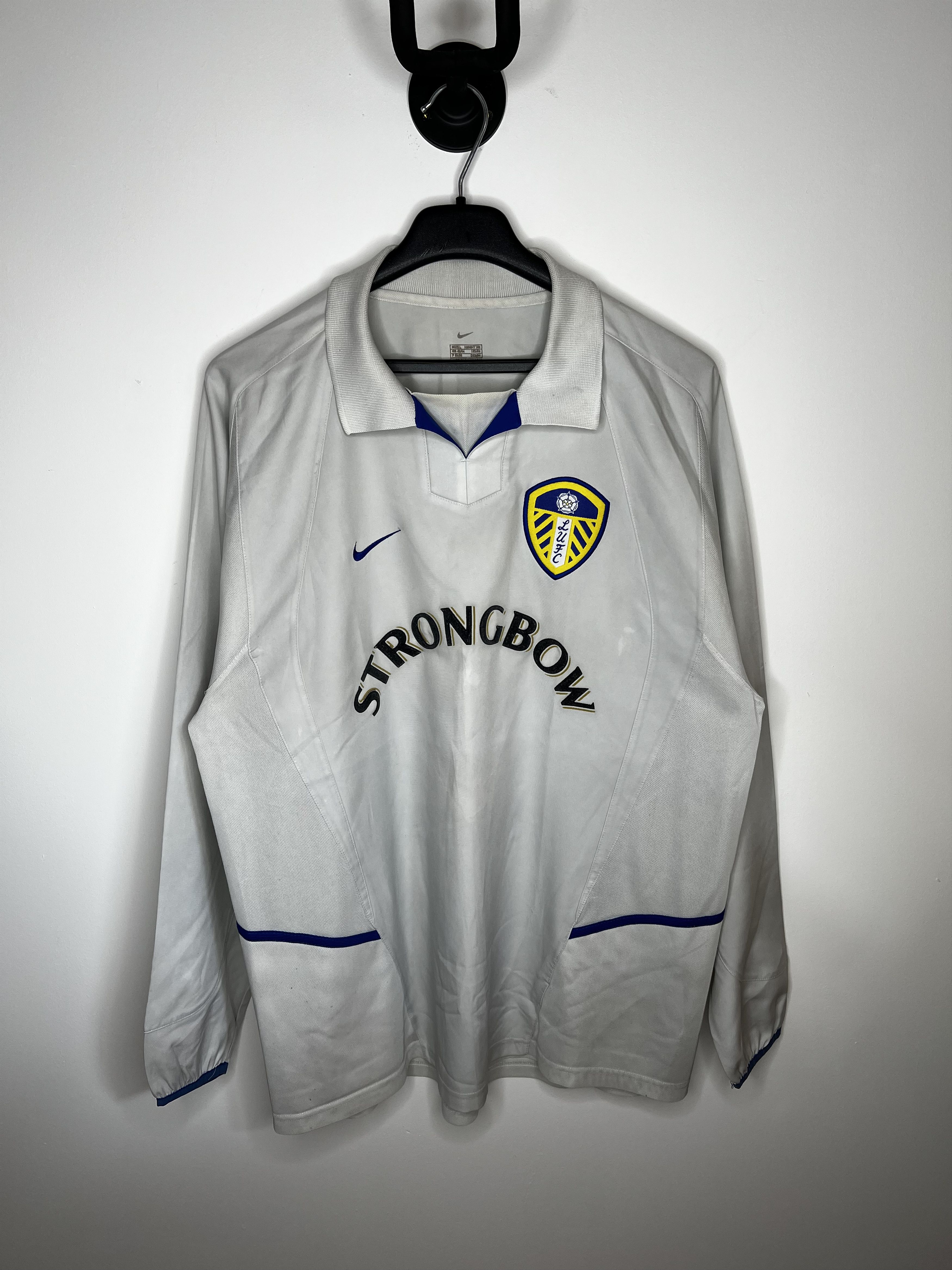 Nike LEEDS UNITED 2002 2003 HOME FOOTBALL SHIRT SOCCER JERSEY Size US XXL / EU 58 / 5 - 1 Thumbnail