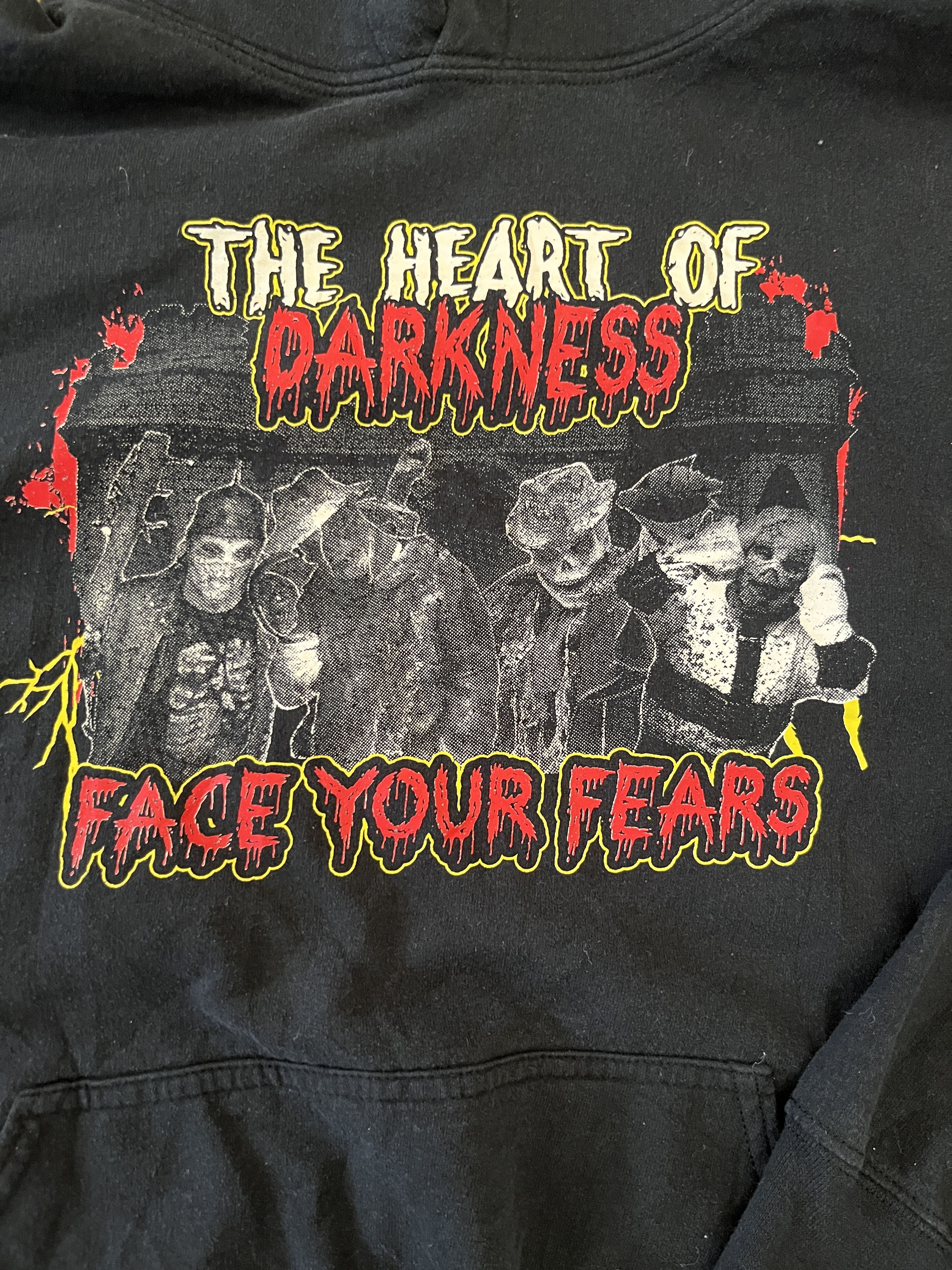 Vintage Vtg Heart of Darkness "Face Your Fears" Haunted House Hoodie Size US XL / EU 56 / 4 - 2 Thumbnail