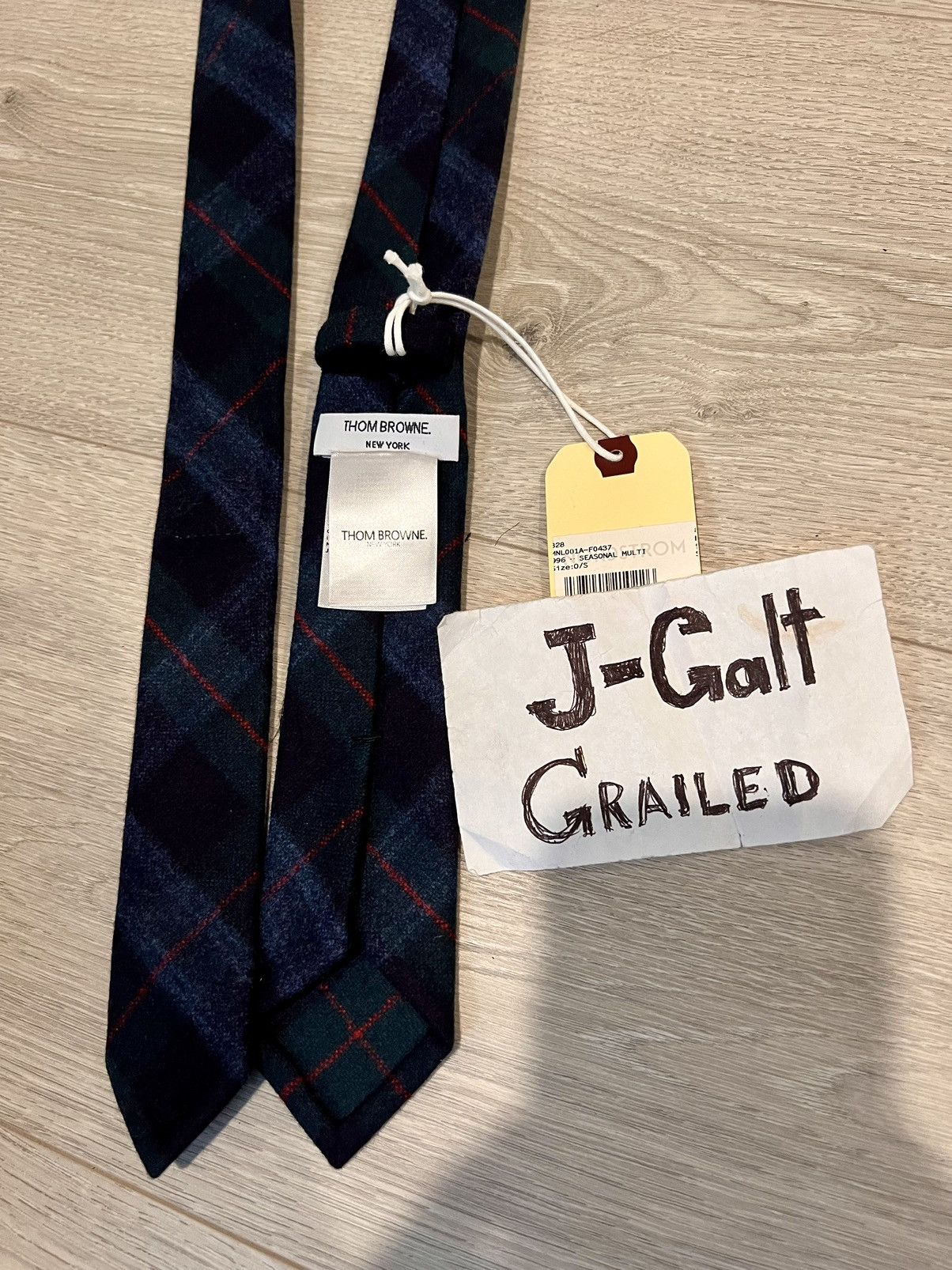 Thom Browne Thom Browne Slim Tartan Flannel Tie Wool Cashmere Italy Size ONE SIZE - 5 Thumbnail