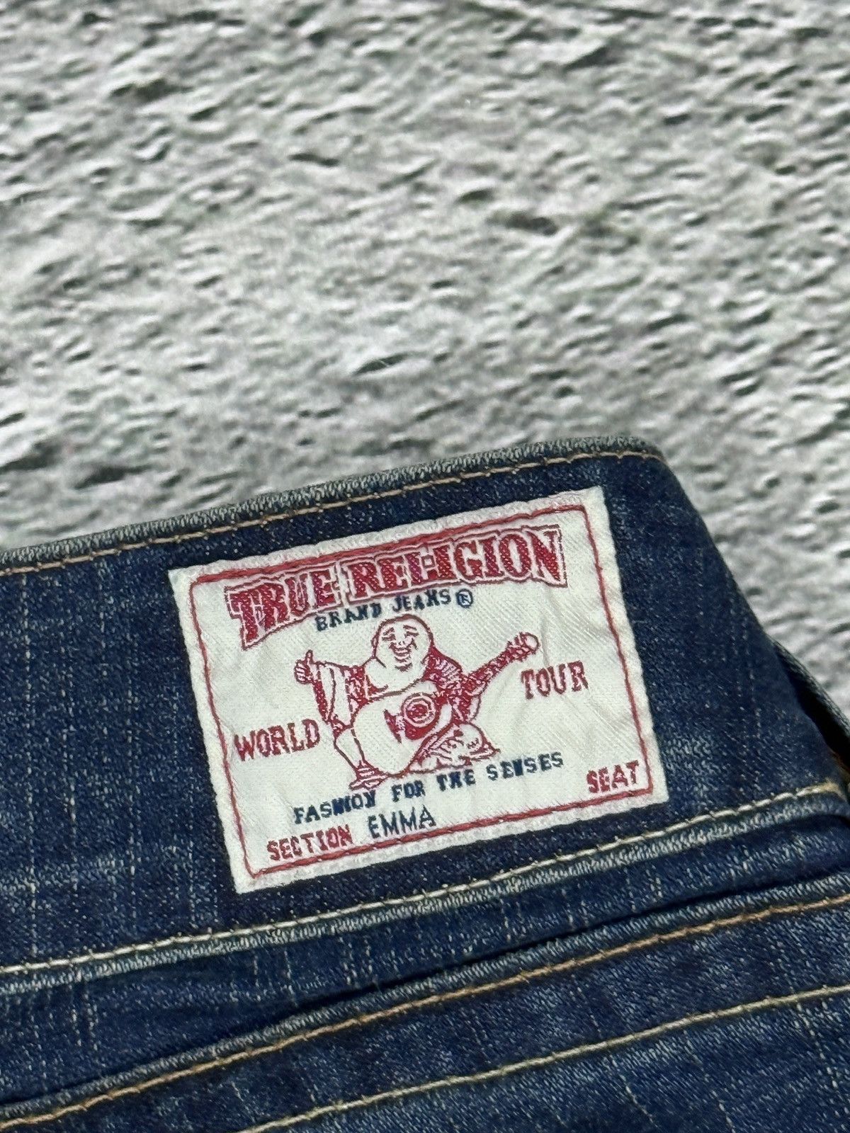 True Religion True Religion jeans flared navy contrast stitch Y2K Emma Size 27" / US 4 / IT 40 - 5 Thumbnail