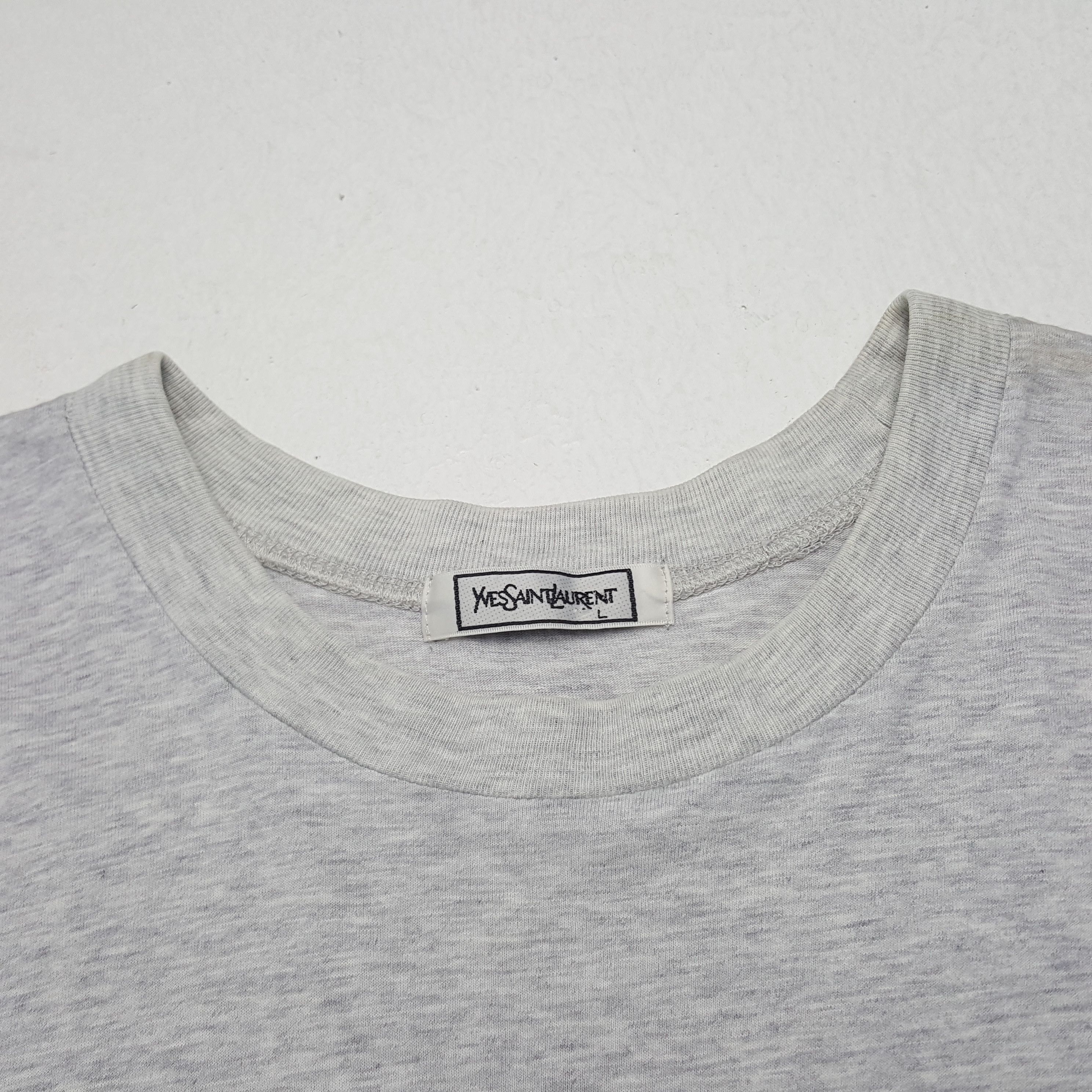 Vintage × Yves Saint Laurent Vintage Yves Saint Laurent Embroidery Logo Tshirt Size US M / EU 48-50 / 2 - 4 Thumbnail