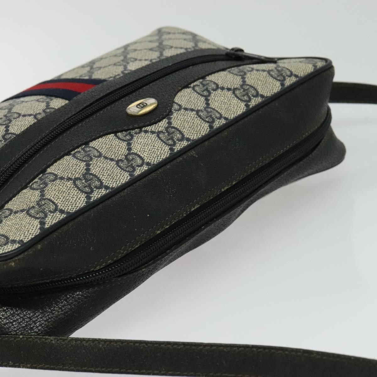 Gucci GUCCI GG Supreme Sherry Line Shoulder Bag Pvc Navy Gold 98 Size ONE SIZE - 6 Thumbnail