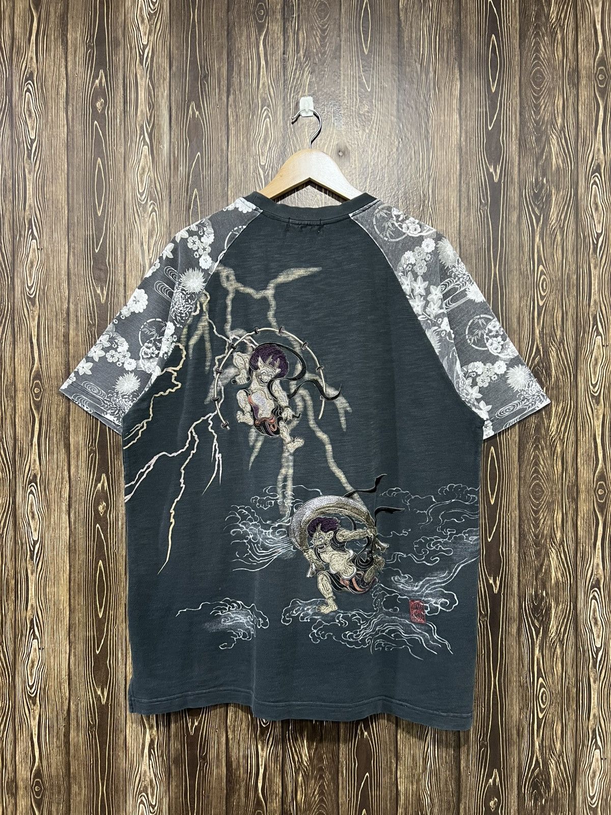 Karakuri Tamashii Vintage Karakuri Tamashi Japanese Embroidery Tshirt Size US XL / EU 56 / 4 - 1 Thumbnail