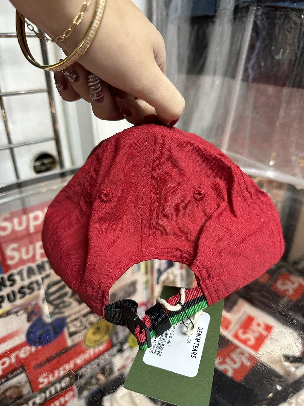 DENIM TEARS Denim Tears ADG Cap (Red) Size ONE SIZE - 2 Thumbnail