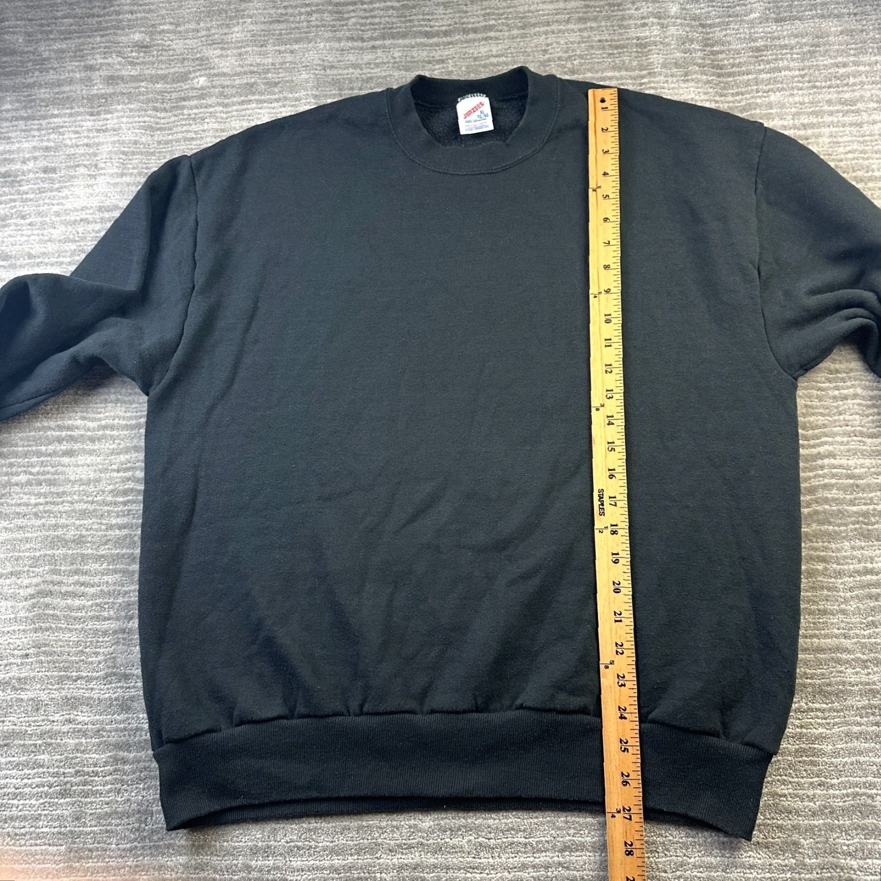 Jerzees VINTAGE Jerzees Sweatshirt Mens XL Black Fleece Crewneck USA Made Size US XL / EU 56 / 4 - 8 Thumbnail
