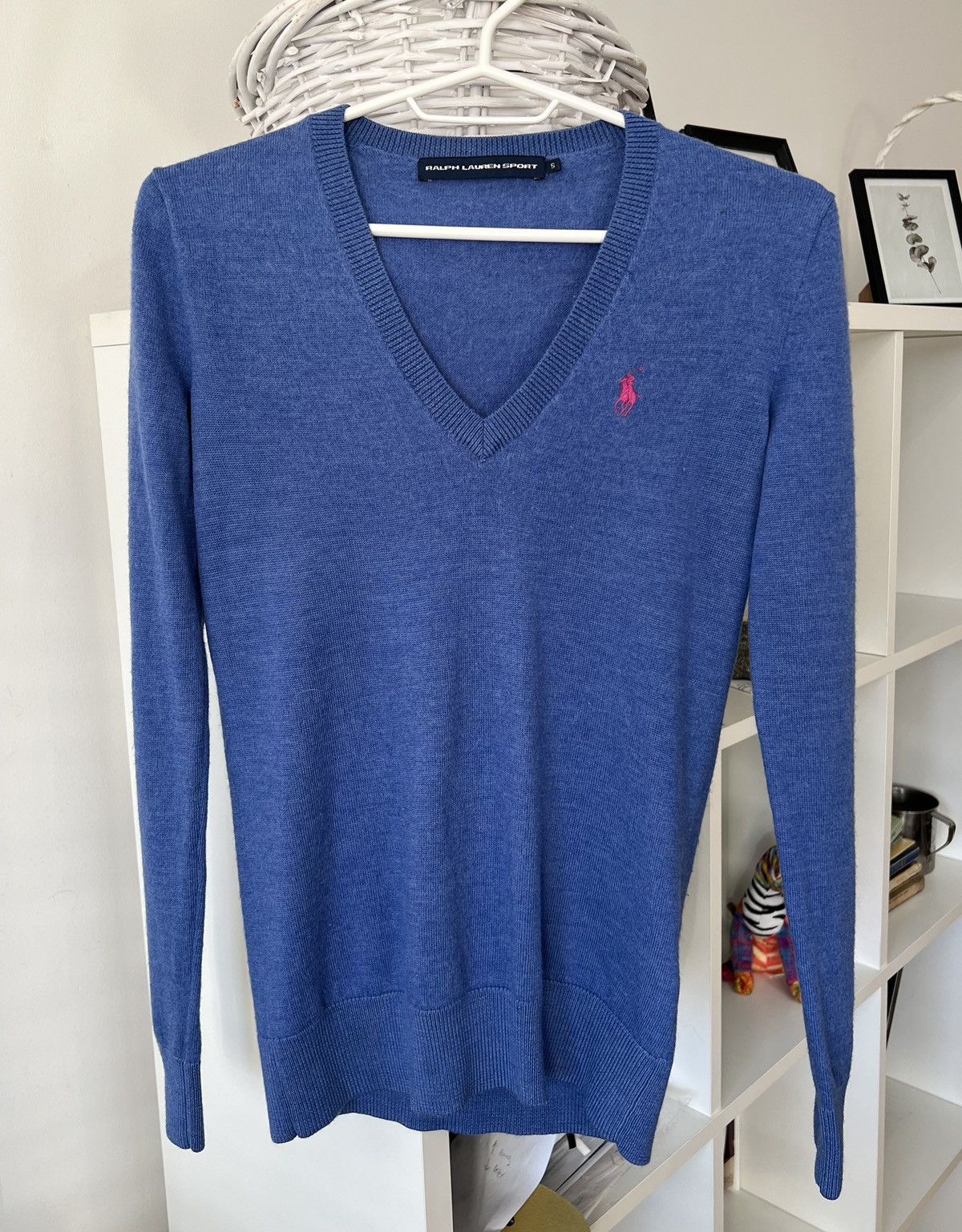 Polo Ralph Lauren × Ralph Lauren Sport × Vintage Vintage Polo Sport Ralph Lauren V-neck Knit Sweater Jumper Size S / US 4 / IT 40 - 1 Thumbnail
