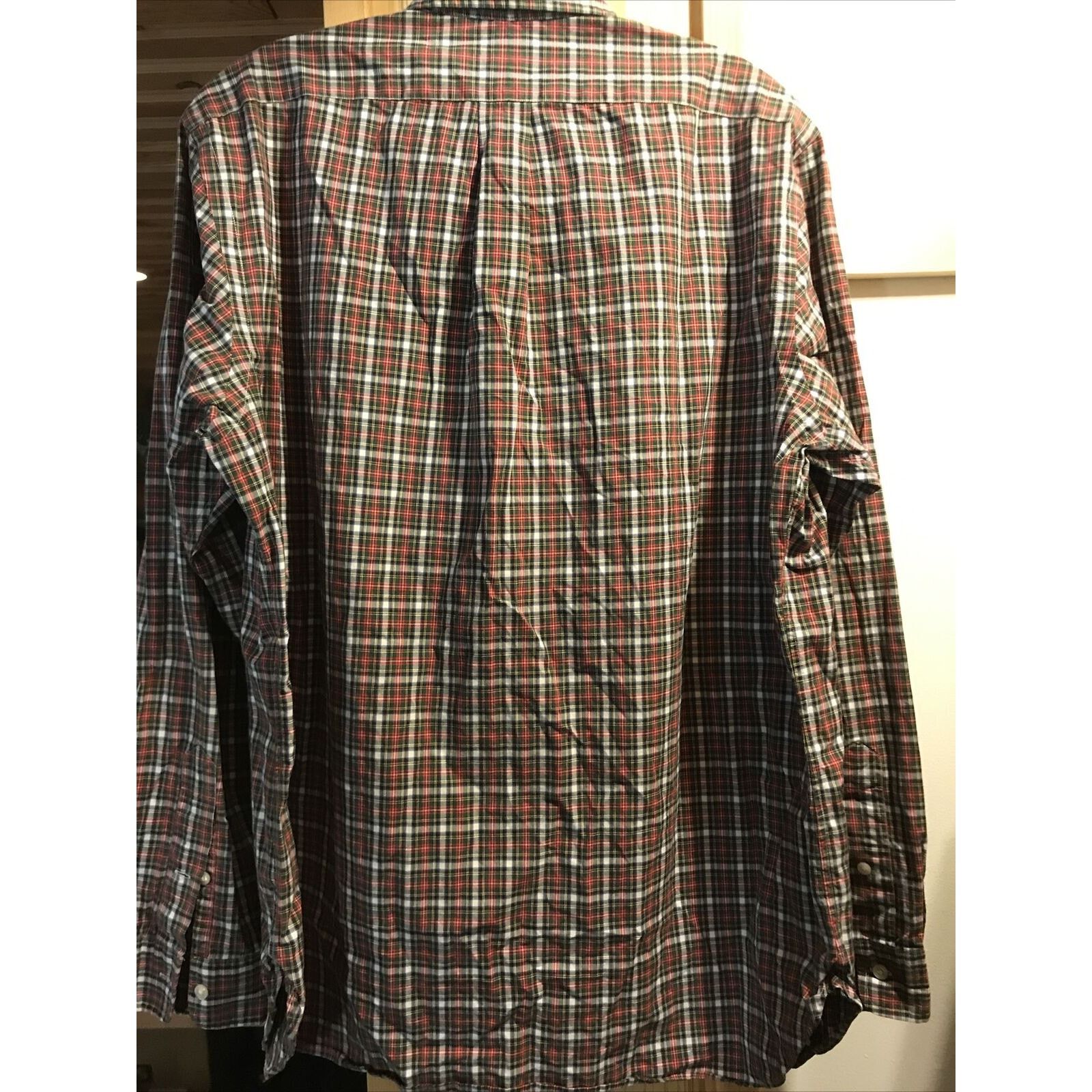 Ralph Lauren Ralph Lauren Men’s 16.5 42 Red Green Check LS Cotton Shirt Size US L / EU 52-54 / 3 - 11 Thumbnail