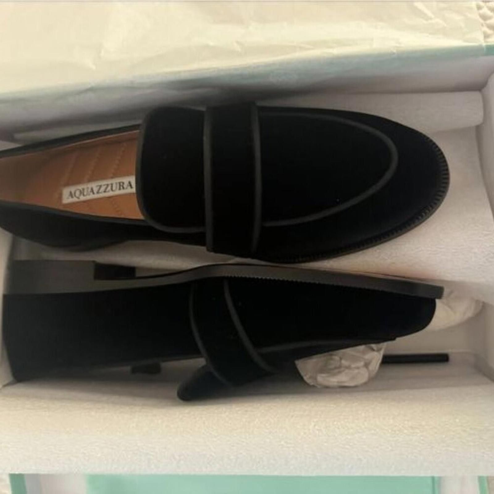 Aquazzura NWT Aquazzura Martin grosgrain-trimmed suede loafers Size US 8 / IT 38 - 2 Thumbnail