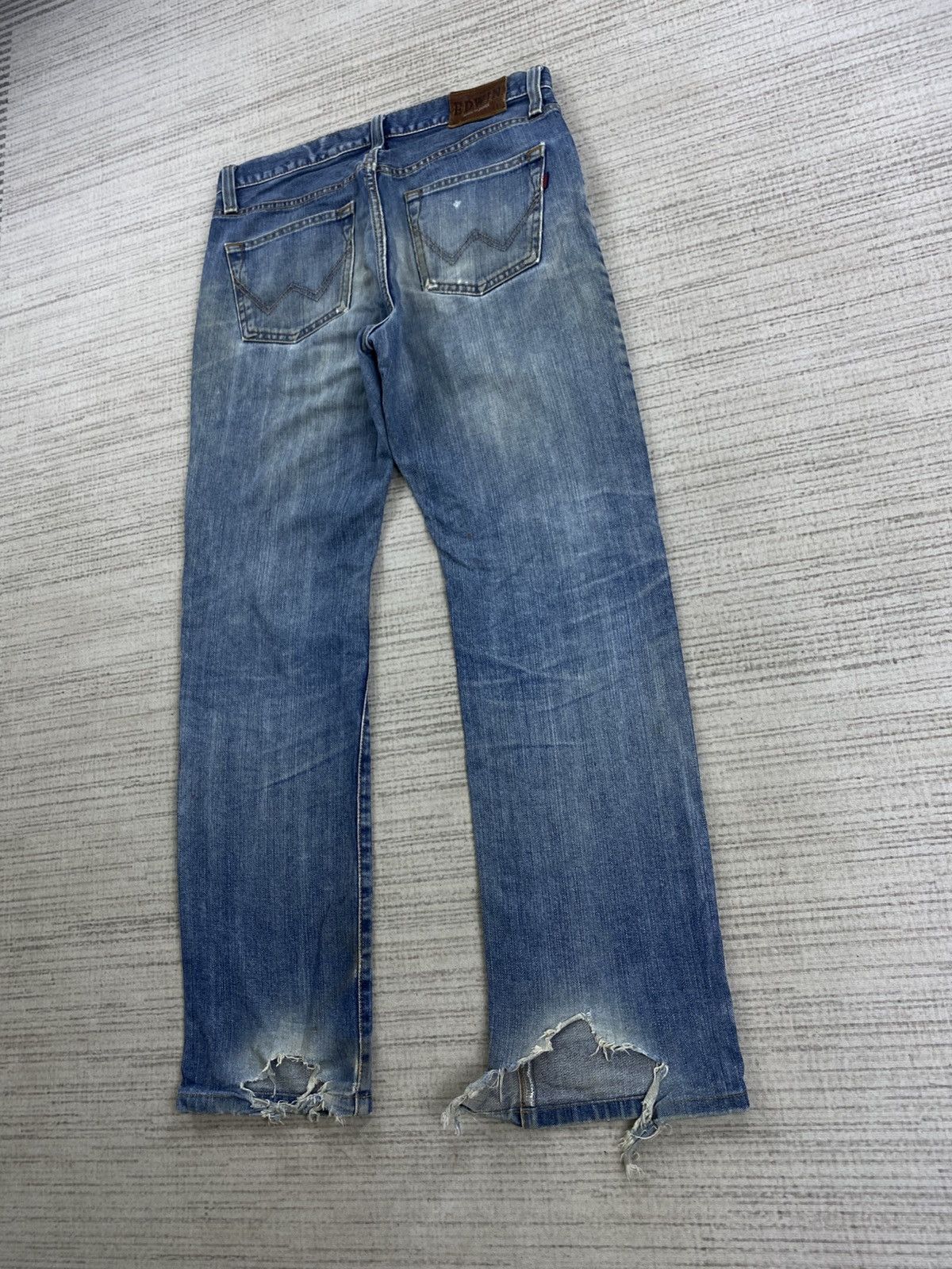 Edwin × Japanese Brand × Vintage Vintage Edwin 403 Japan Distressed Denim Jeans Size US 32 / EU 48 - 6 Thumbnail