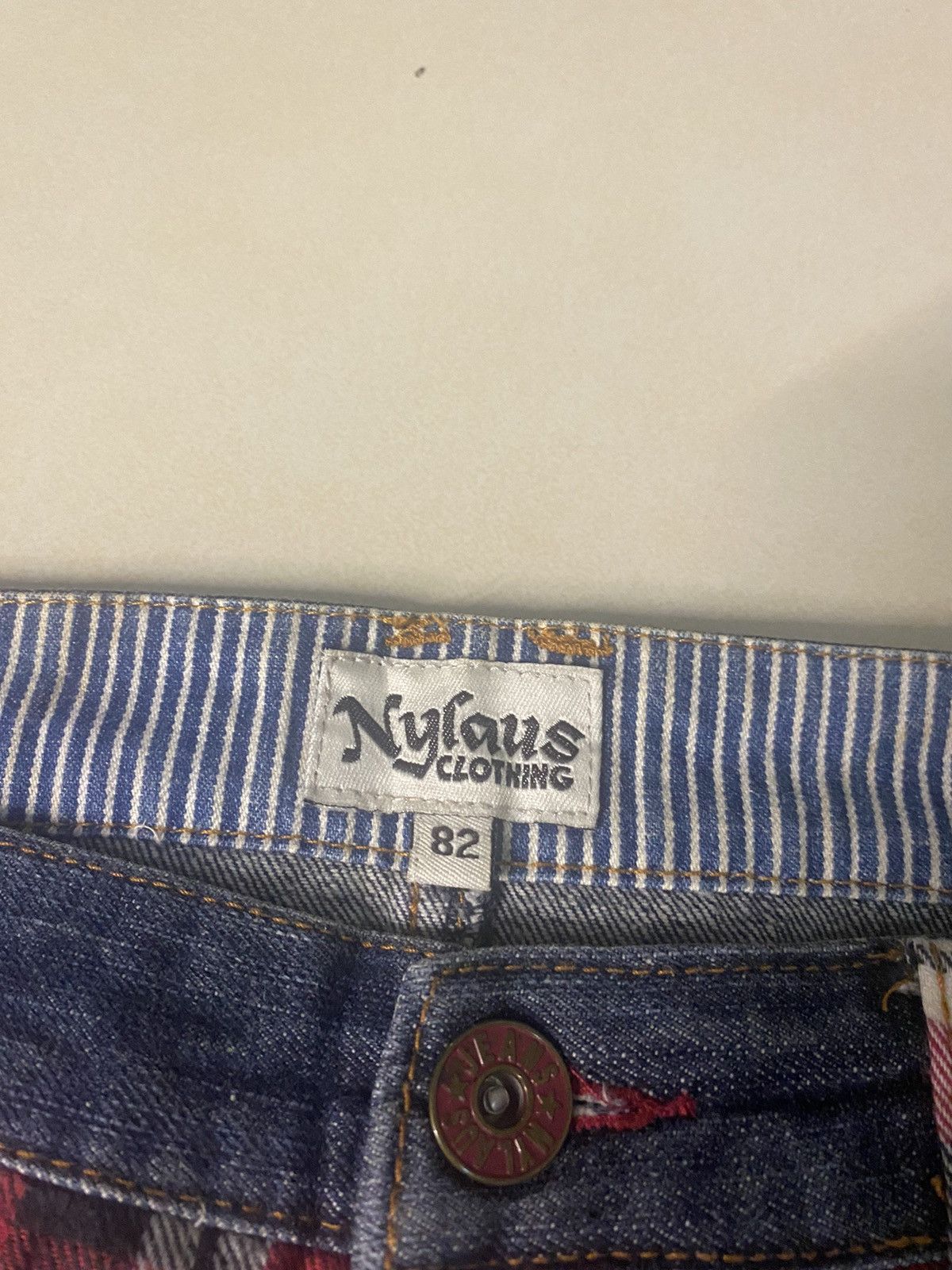 Japanese Brand × Vintage Vintage NYLAUS Double Waist Denim Size US 32 / EU 48 - 7 Thumbnail