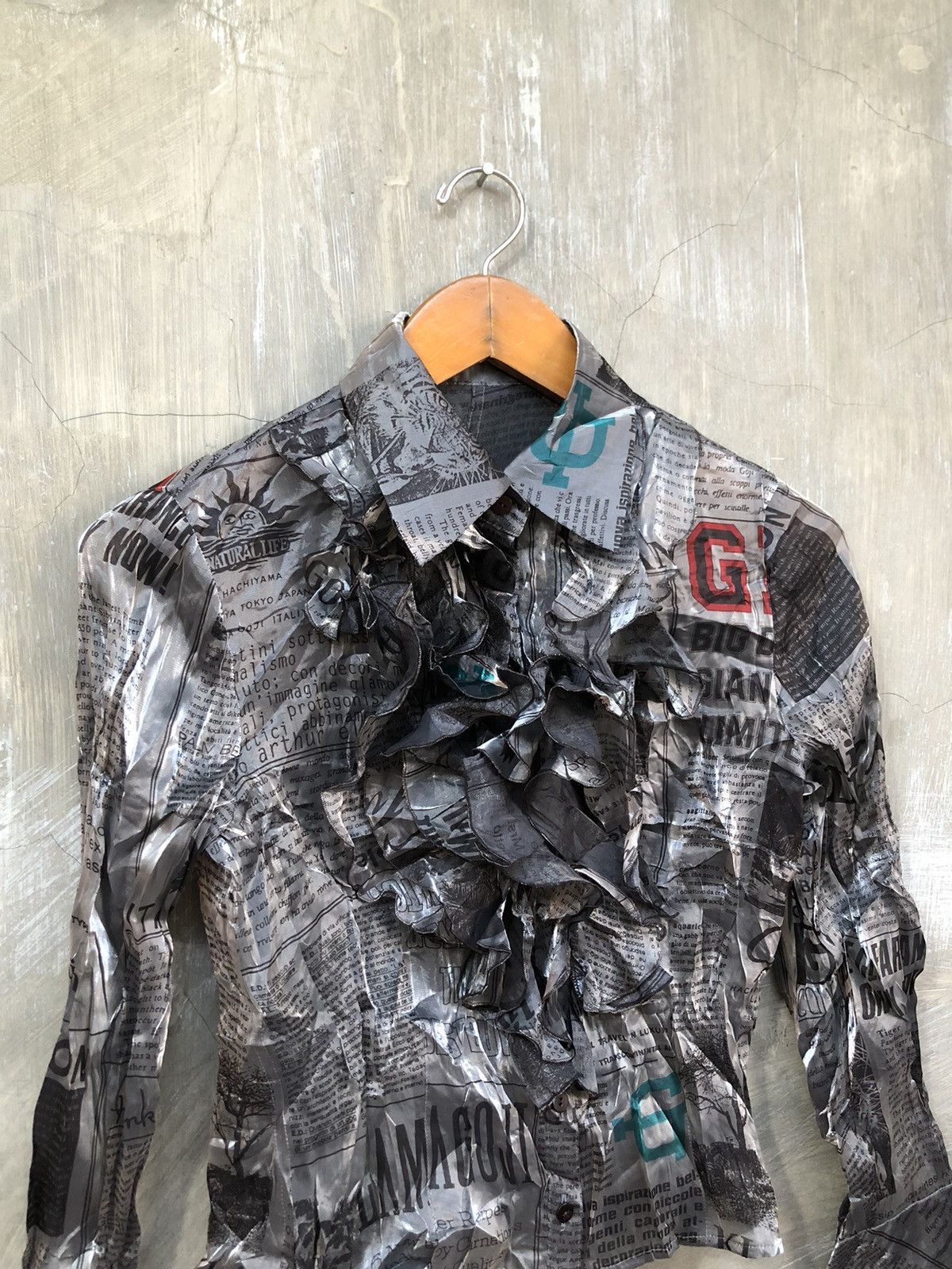 Japanese Brand Y2K Unknown Japanese Shimmer Button Up Size S / US 4 / IT 40 - 2 Thumbnail
