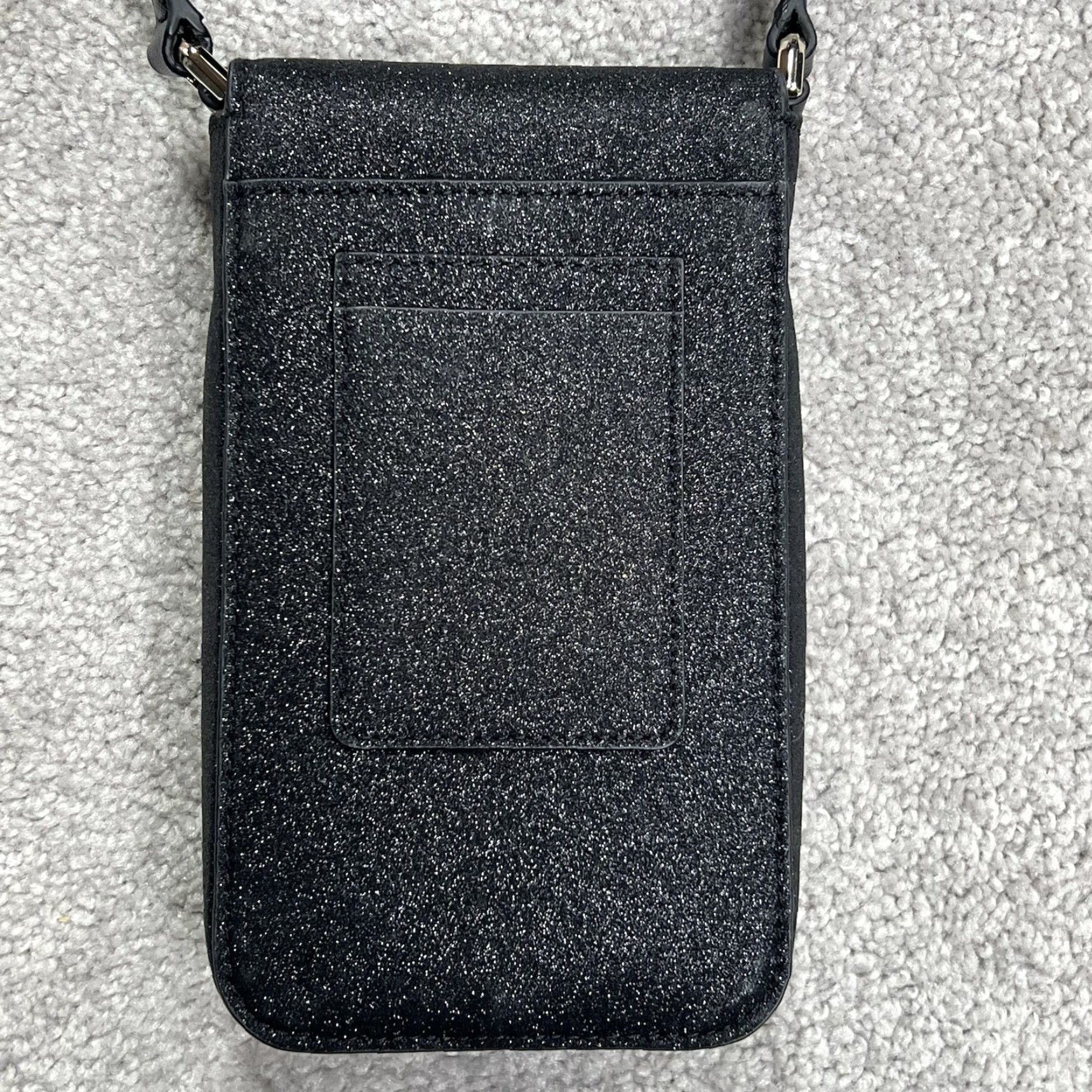 Vintage Kate Spade Black Glitter Bag Purse Small Card Phone Crossbody Shoulder Adjustable Strap Womens Crossbody Bag Glitter Pattern Vintage No Size ONE SIZE - 5 Thumbnail