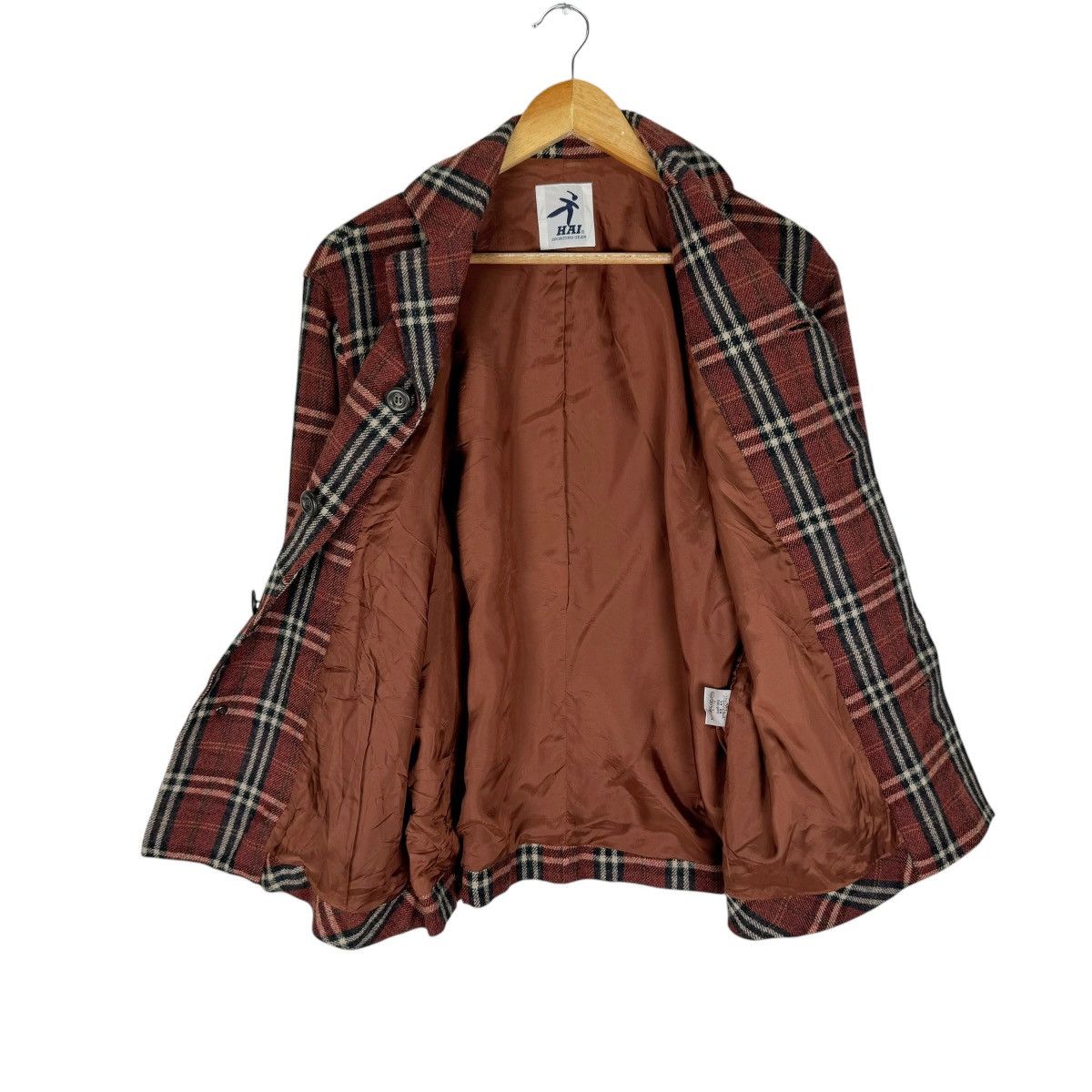 Hai Sporting Gear × Issey Miyake 🌟HAI SPORTING GEAR ISSEY MIYAKE TARTAN JACKET Size M / US 6-8 / IT 42-44 - 8 Thumbnail