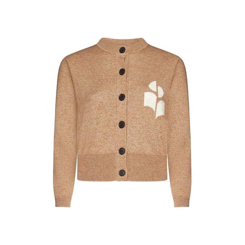 Newton Logo Cardigan Camel in Brown, Women's (Size Xs)
