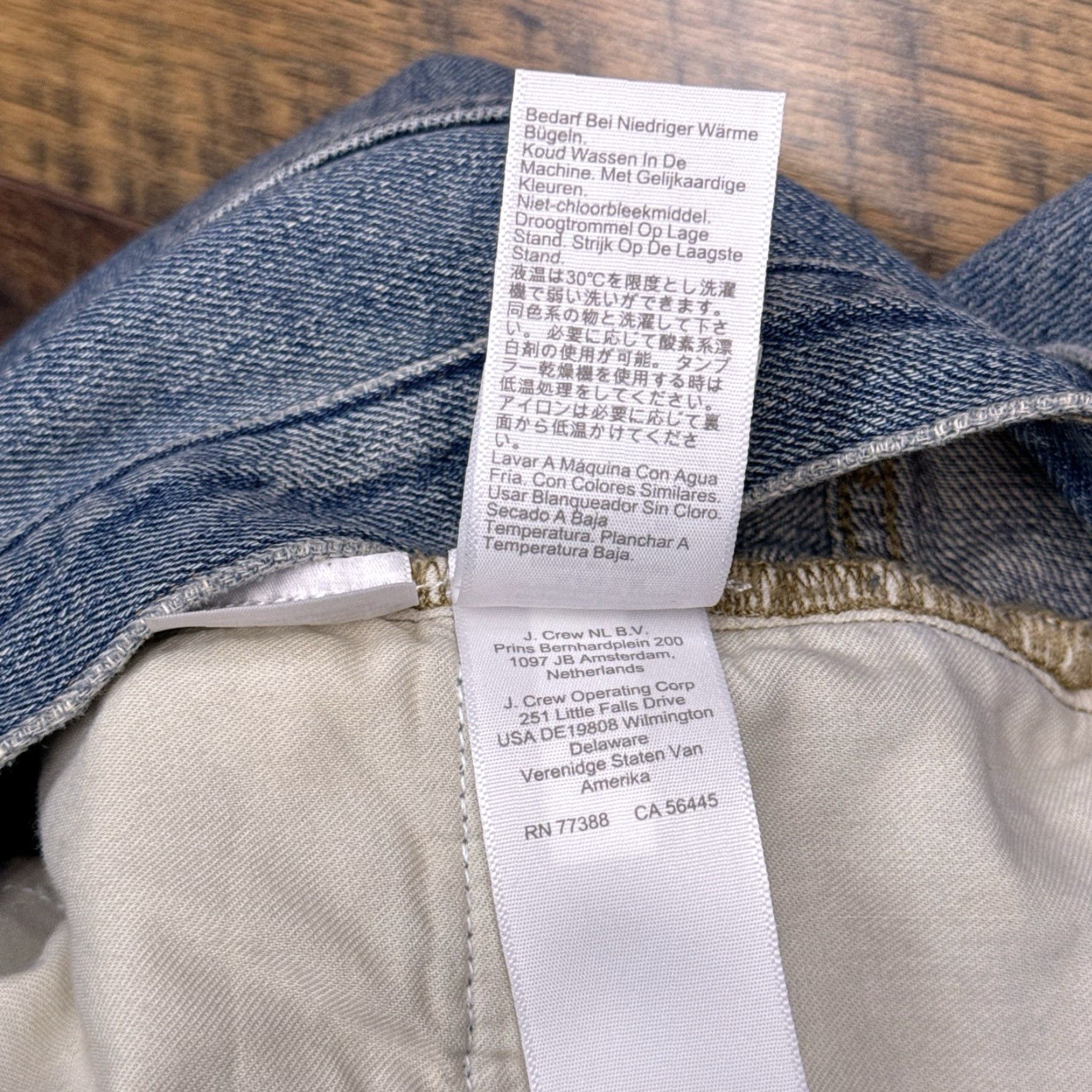J.Crew J.CREW Jeans Straight Womens 31P Petite High Rise Frayed Hems Blue Denim 5-Pocket 21.5in Inseam Size 24" / US 00 / IT 34 - 5 Thumbnail