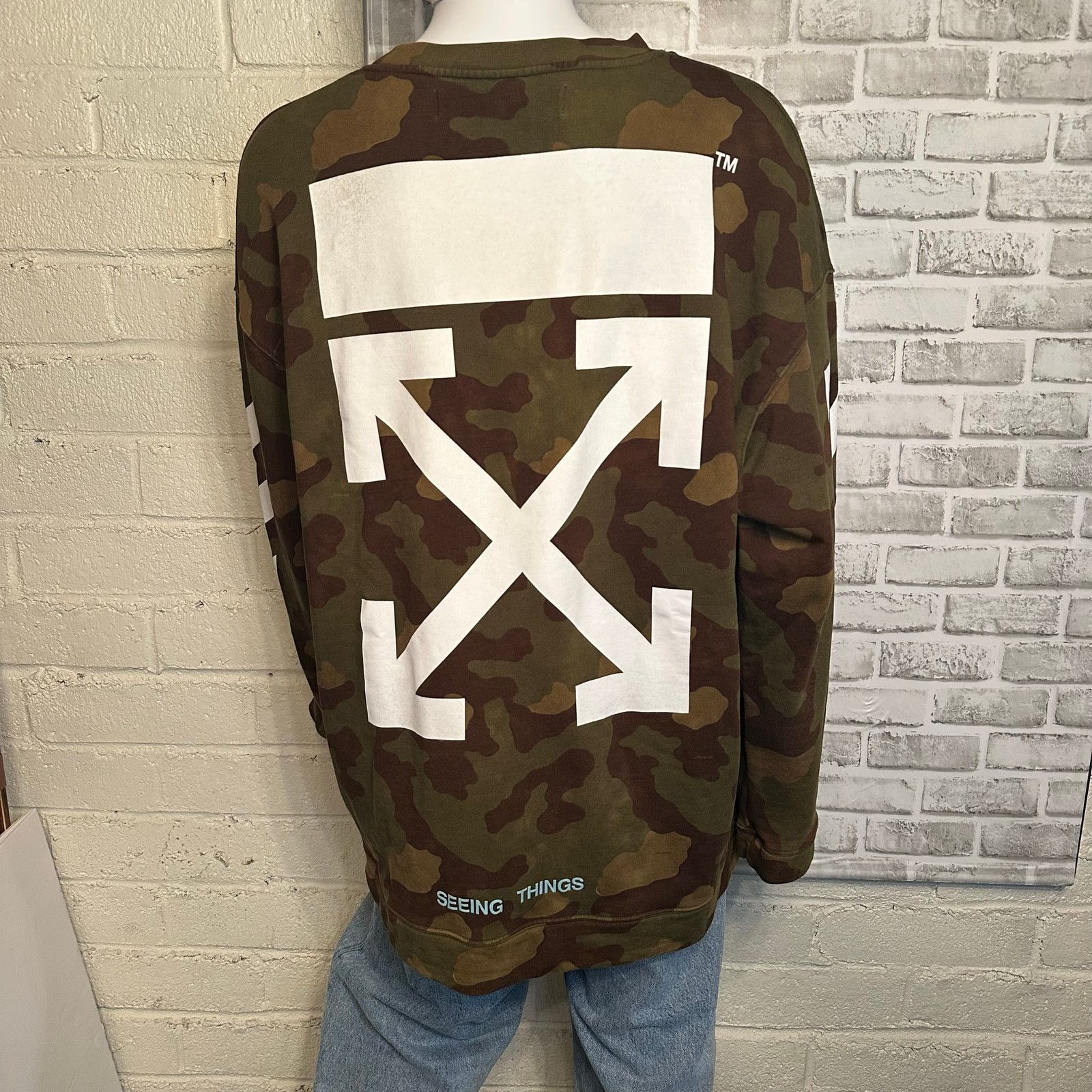 Off-White Diagonal Camouflage Long Sleeve size L Pullover Sweatshirt Size US L / EU 52-54 / 3 - 3 Thumbnail