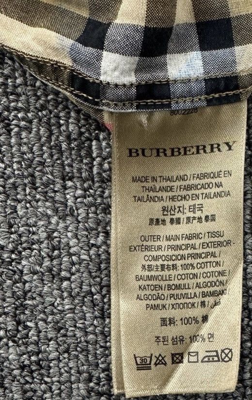Burberry Burberry / Blue Letter Graffiti Plaid Long Sleeve Shirt K12 Size US L / EU 52-54 / 3 - 8 Thumbnail