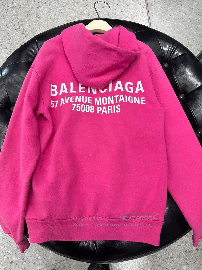 Balenciaga Balenciaga Pink Chest Logo Hoodie Size US S / EU 44-46 / 1 - 3 Thumbnail