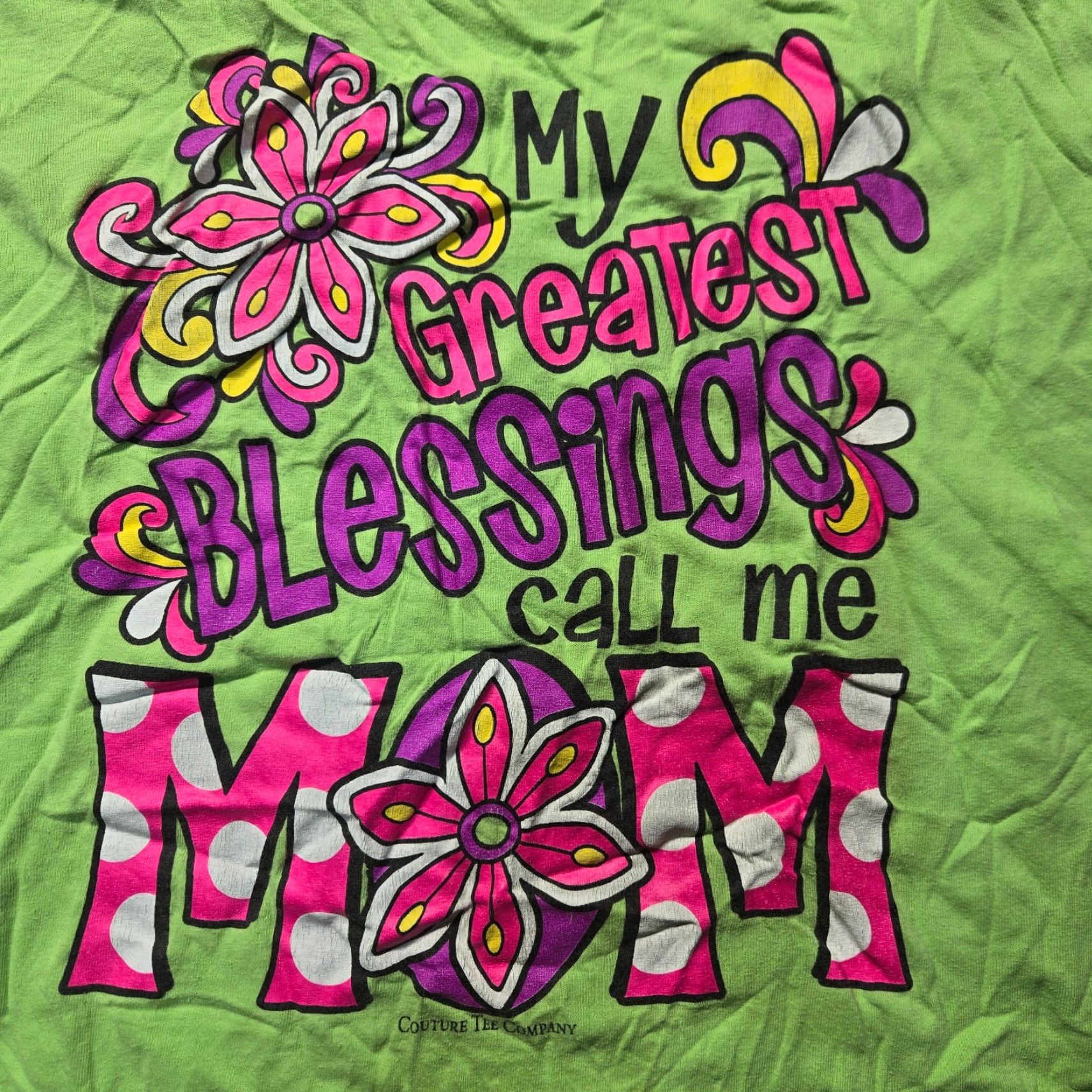 Vintage My Greatest Blessings Call Me Mom Shirt Women XL Green Mens Girls Unbranded T-Shirt Adult Short Sleeve Size XL / US 12-14 / IT 48-50 - 2 Thumbnail