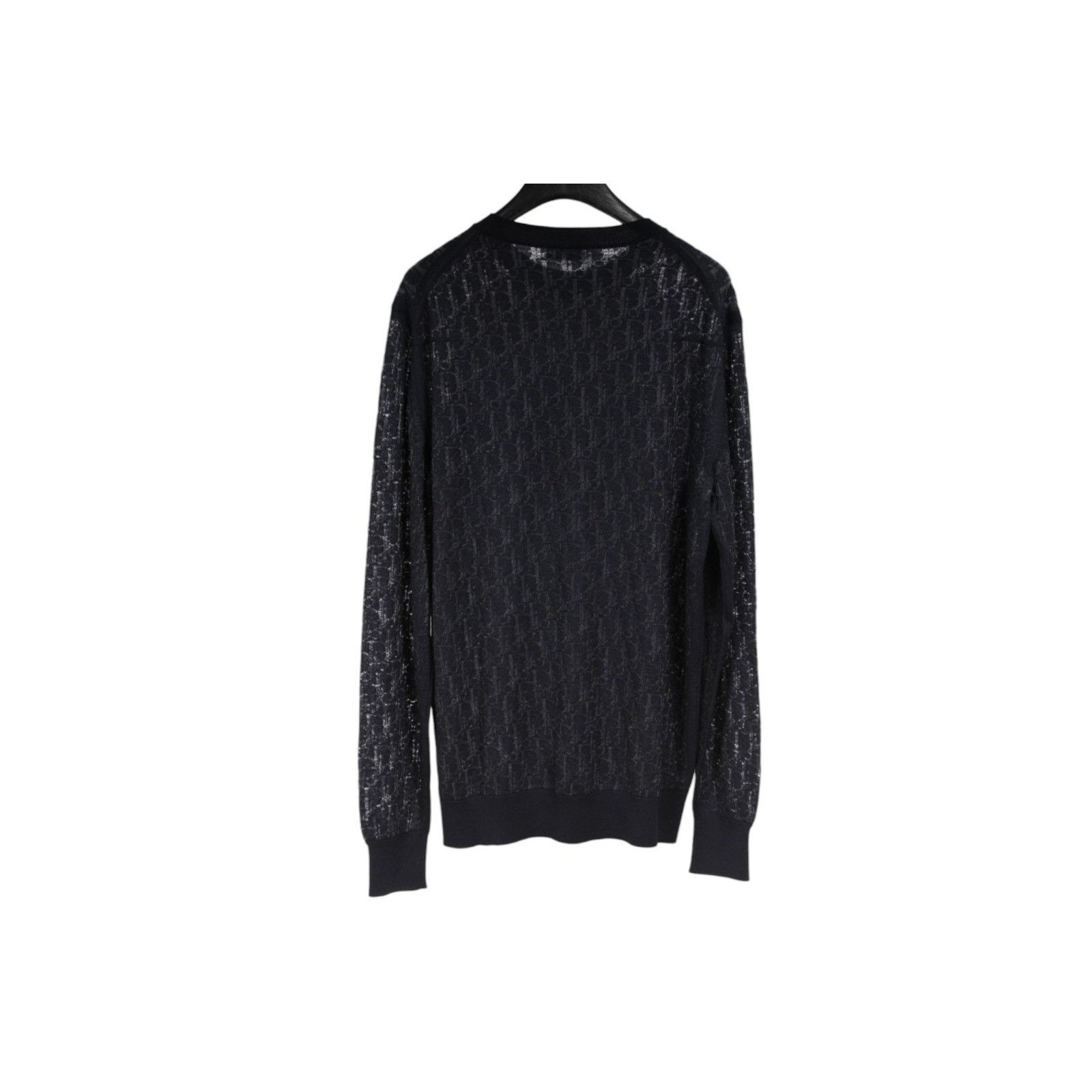 Dior Oblique Logo Sweater Blue Wool Blend Pullover Size US L / EU 52-54 / 3 - 12 Thumbnail