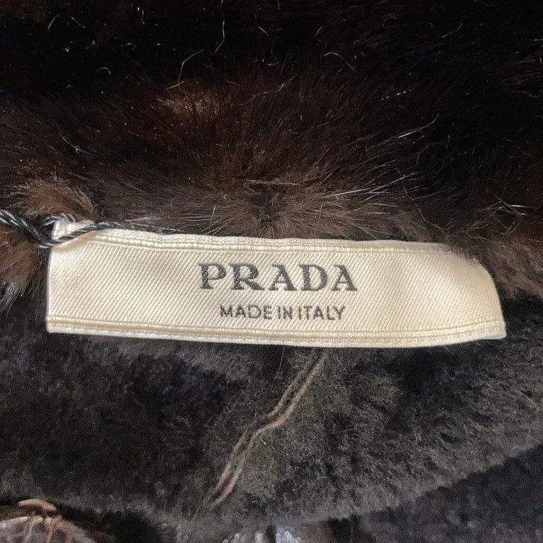 Prada Mink Collar Caiman Fur Leather Jacket Size XS / US 0-2 / IT 36-38 - 3 Thumbnail