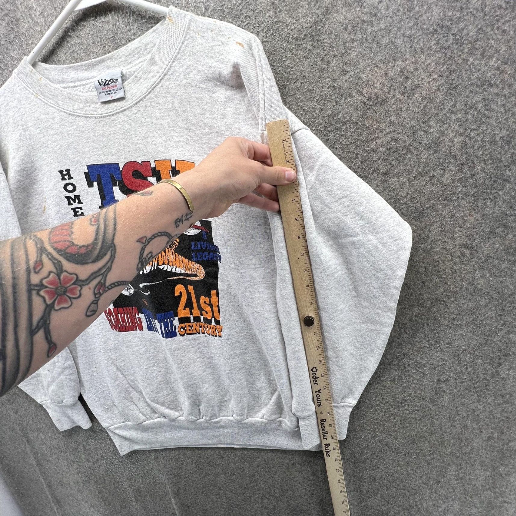 Vintage VINTAGE Volunteer Knit Apparel Sweatshirt Men L Gray TSU 90s Homecoming TSU Tiger Graphic Print Size US L / EU 52-54 / 3 - 3 Thumbnail