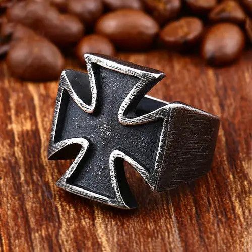 Jewelry Iron Cross Ring Size ONE SIZE - 2 Thumbnail