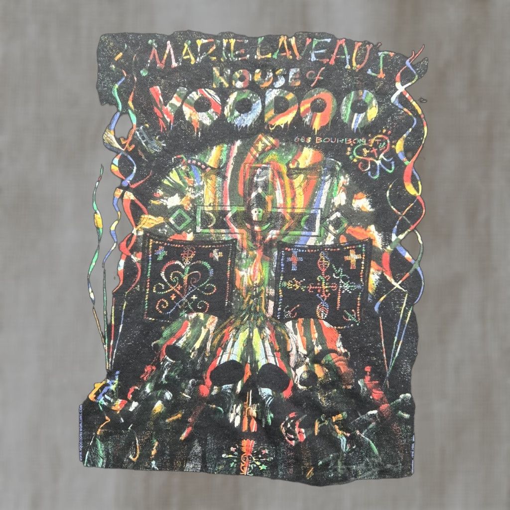 Gildan Marie Laveau’s House Of Voodoo New Orleans Bourbon Black T Shirt Men's L Large Size US L / EU 52-54 / 3 - 1 Thumbnail