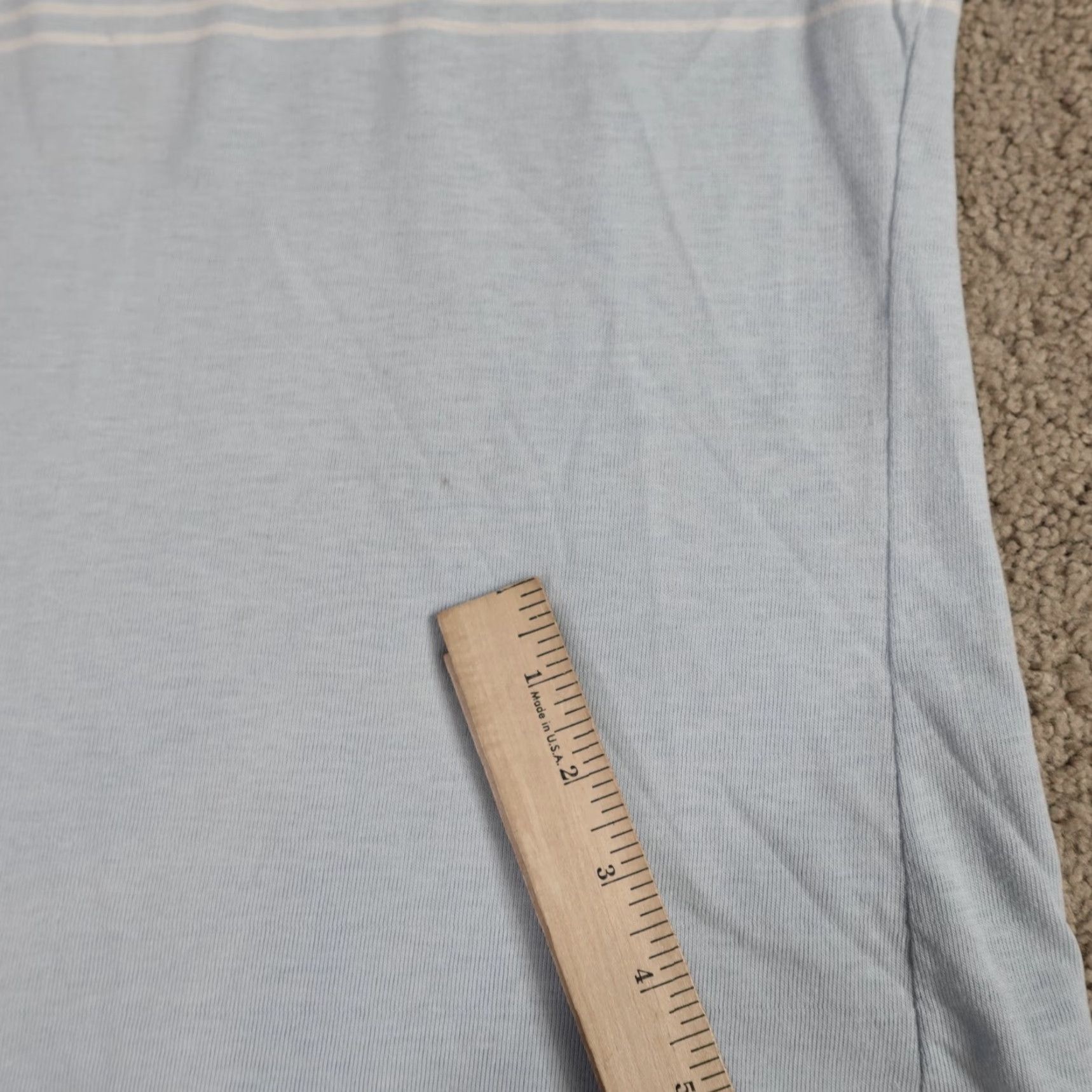 Vintage VINTAGE American Vintage Polo Shirt S Blue Striped Knit Cotton Blend Short Sleeve Collared Button Mens Size US S / EU 44-46 / 1 - 5 Thumbnail