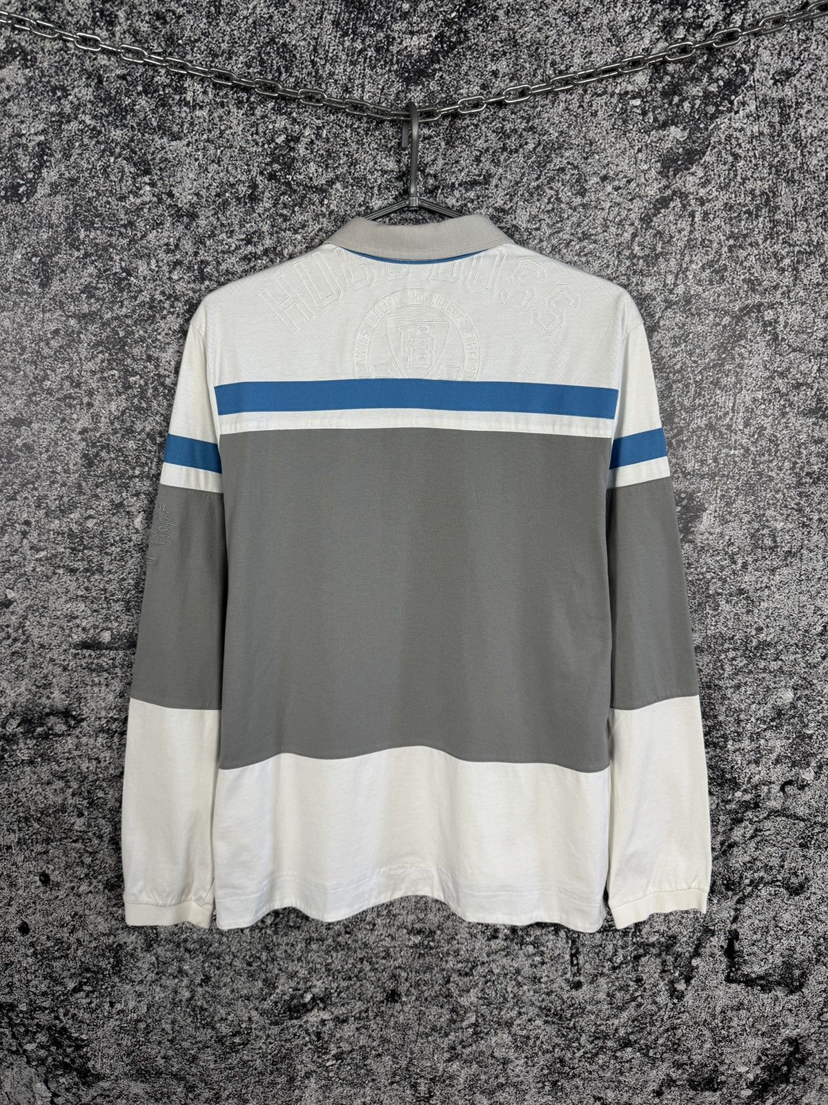 Hugo Boss BOSS Hugo Boss Long Sleeve Polo Shirt Golf Championship Sz L Size US L / EU 52-54 / 3 - 13 Thumbnail