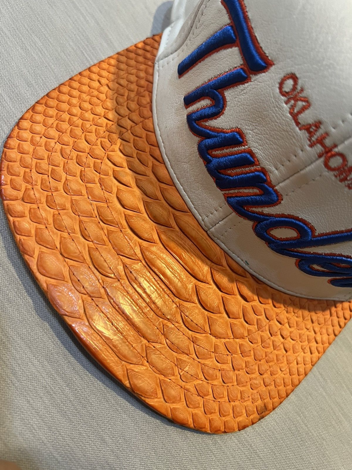 Just Don × Mitchell & Ness Just Don Oklahoma City Thunder Python Skin Snapback – Rare Size ONE SIZE - 2 Thumbnail