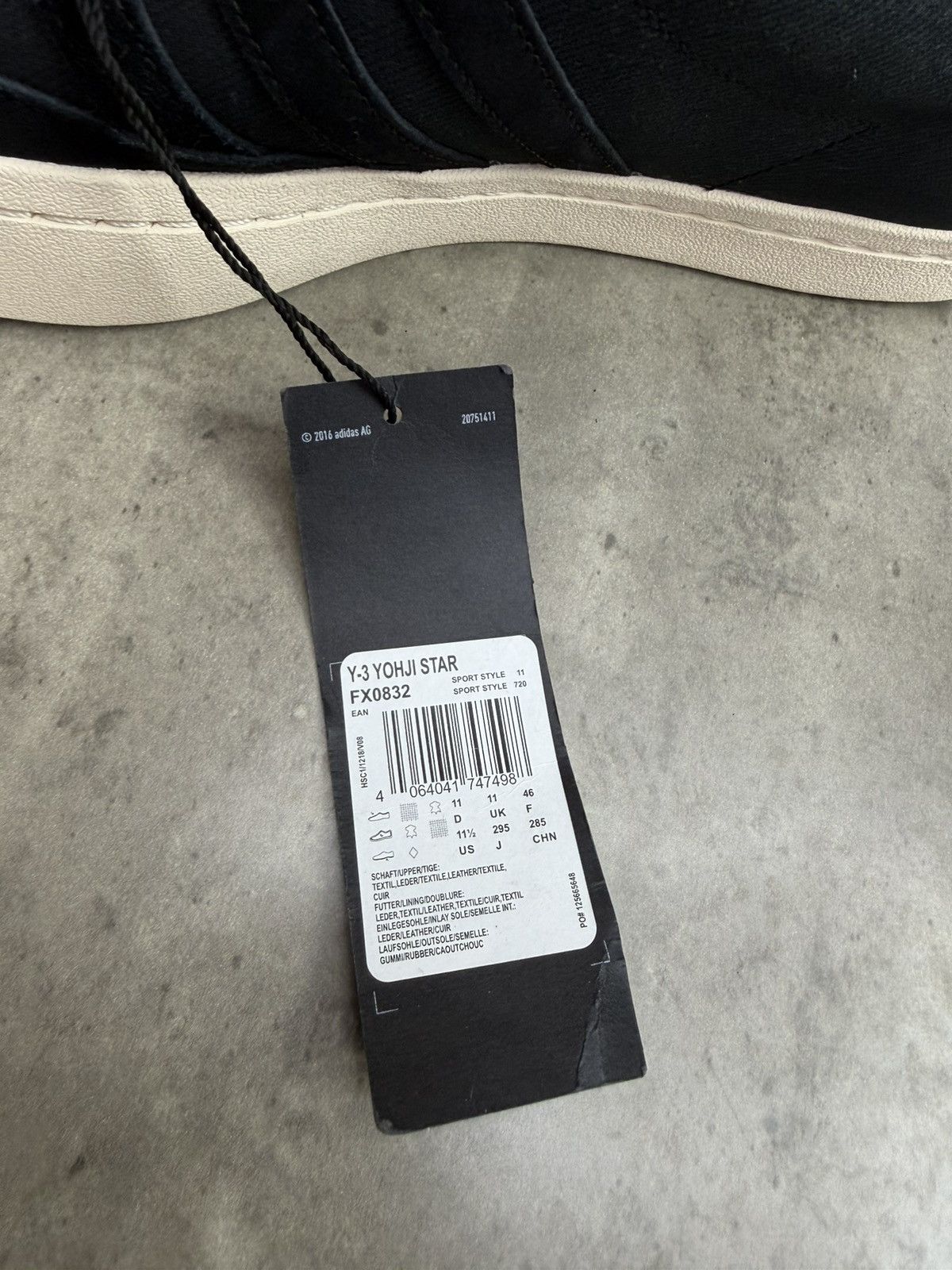 Y-3 Adidas Y-3 Yohji Star Black Sneakers Size US 11.5 Size US 11.5 / EU 44-45 - 9 Thumbnail