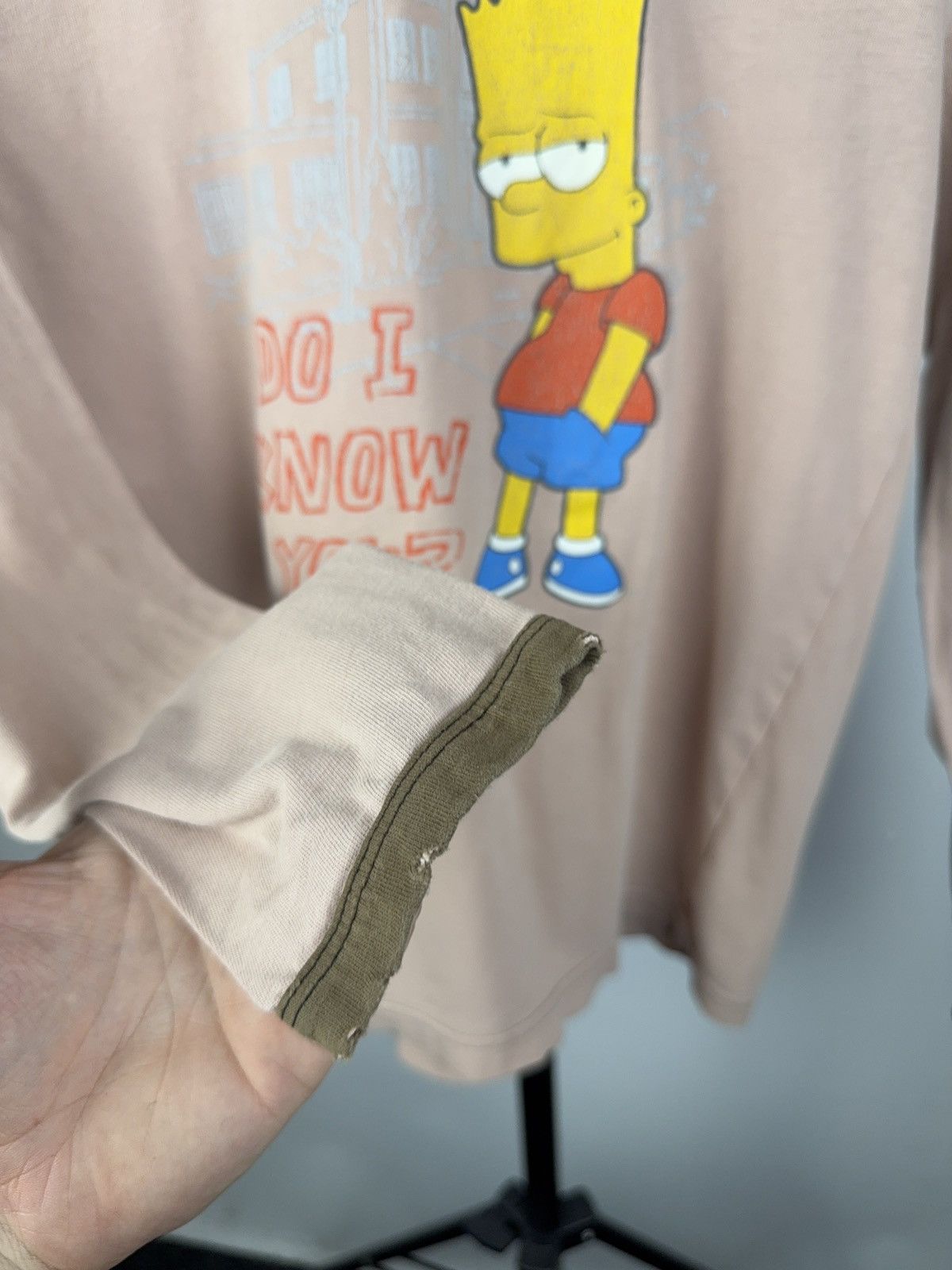 The Simpsons Vintage Simpsons Bart Long Sleeve Tee “Do I Know You?” Y2K Size US XS / EU 42 / 0 - 10 Thumbnail