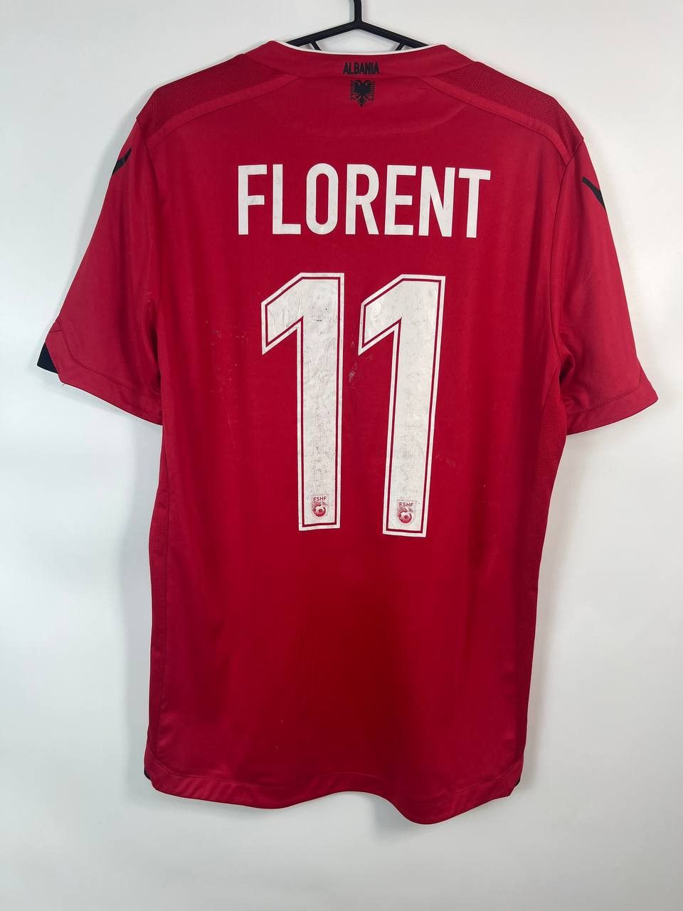 Gear for Sports Albania 2016 2017 Home Shirt Jersey Macron #11 Florent Sz L Size US L / EU 52-54 / 3 - 6 Thumbnail