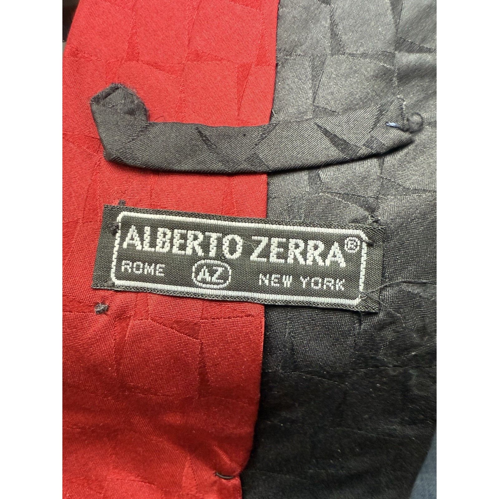 Other ALBERTO ZERRA 100% HAND MADE SILK DRESS TIE DESIGNER NECKTIE Size ONE SIZE - 3 Thumbnail