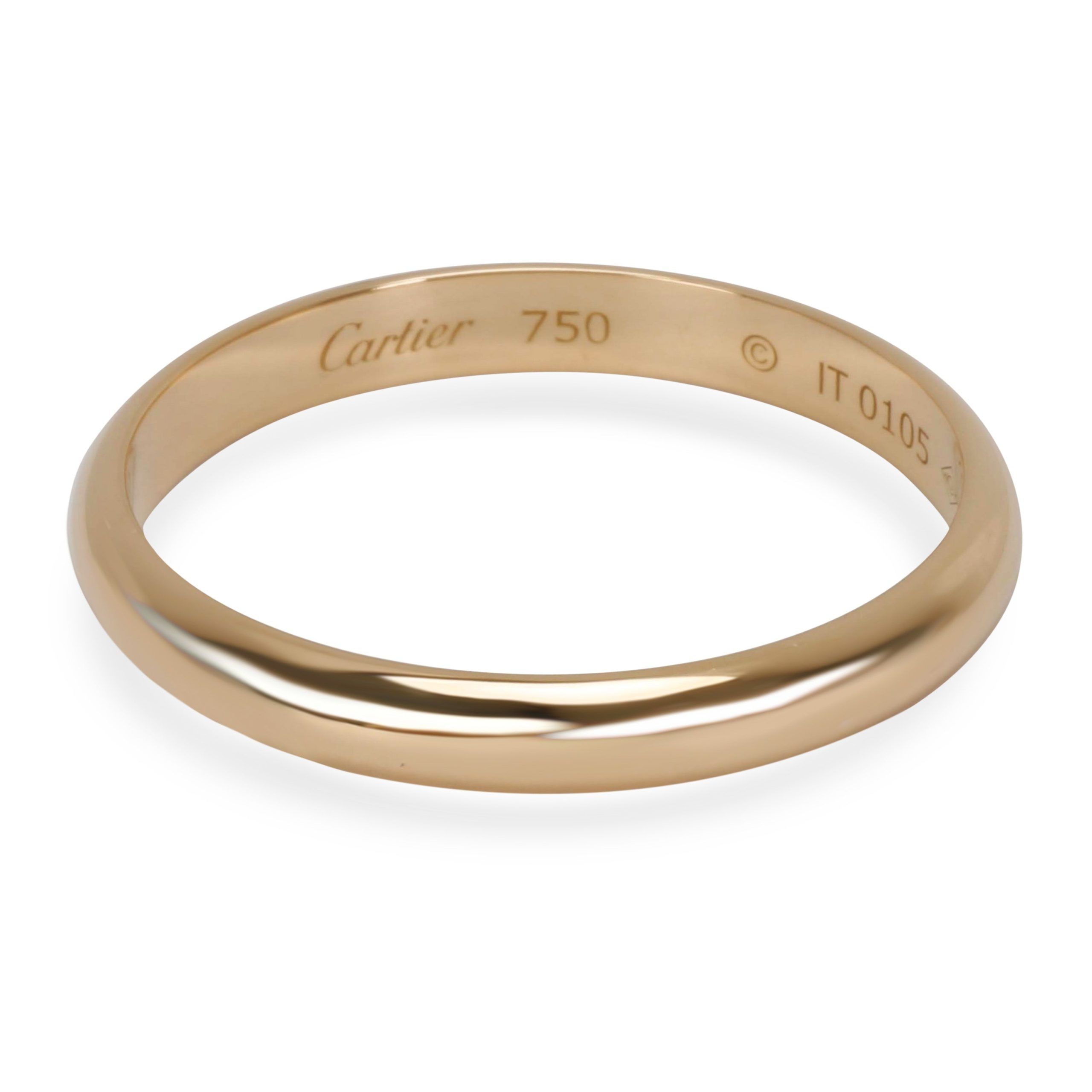 Cartier 1895 Wedding Band in 18K Yellow Gold 2.5mm