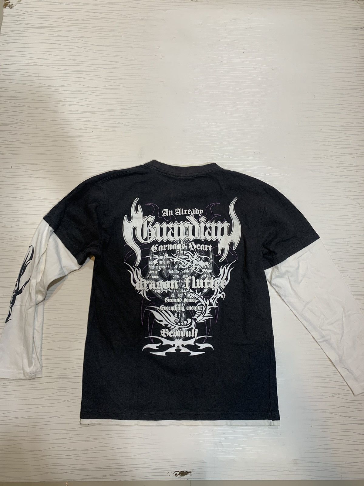 Japanese Brand Guardian Gothic Flame Layered Long Sleeve Tee Size US L / EU 52-54 / 3 - 5 Thumbnail