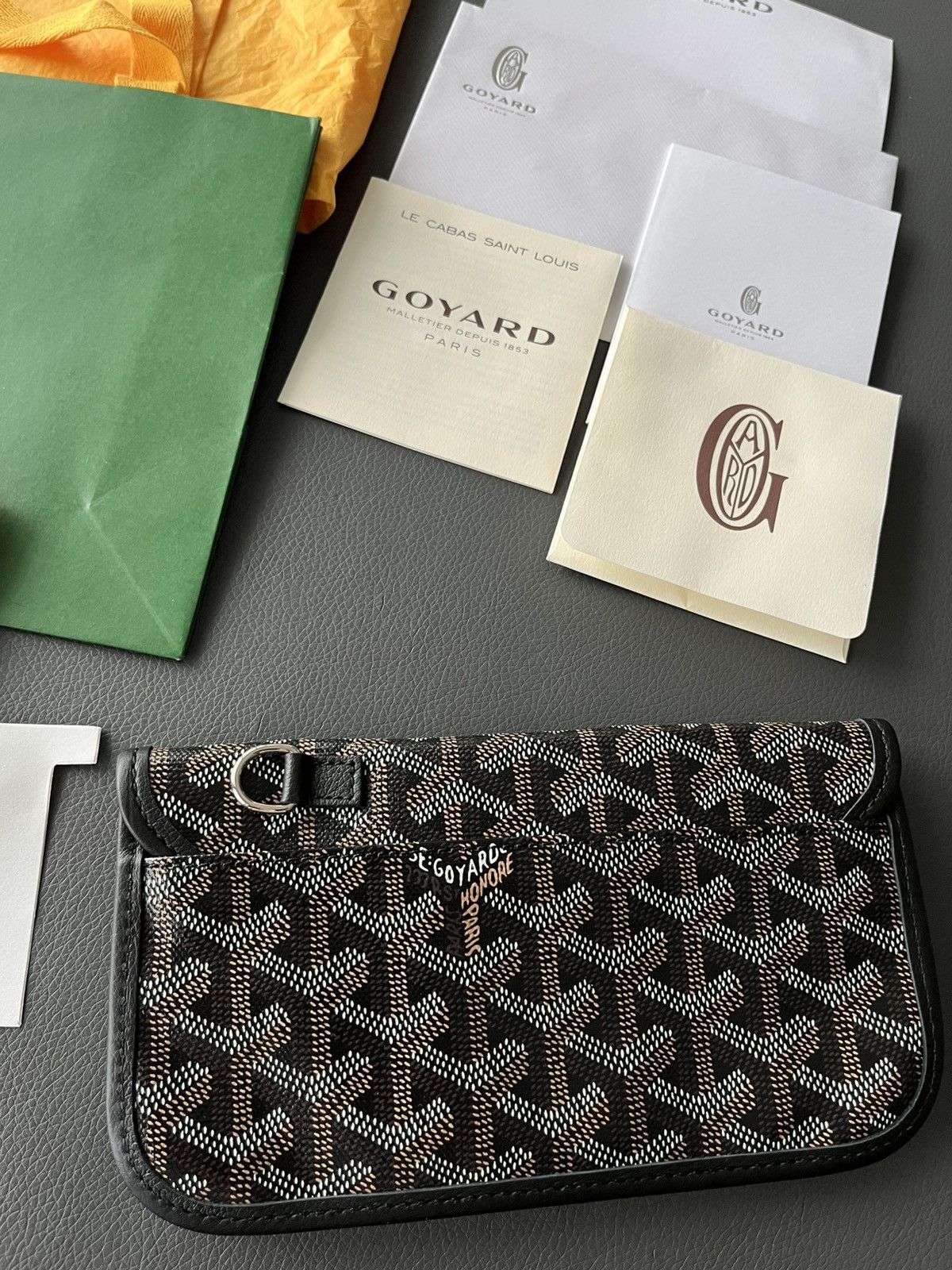 Goyard Iconic Giftable Goyard Logo Pouch Wallet Black Brand New Size ONE SIZE - 10 Thumbnail