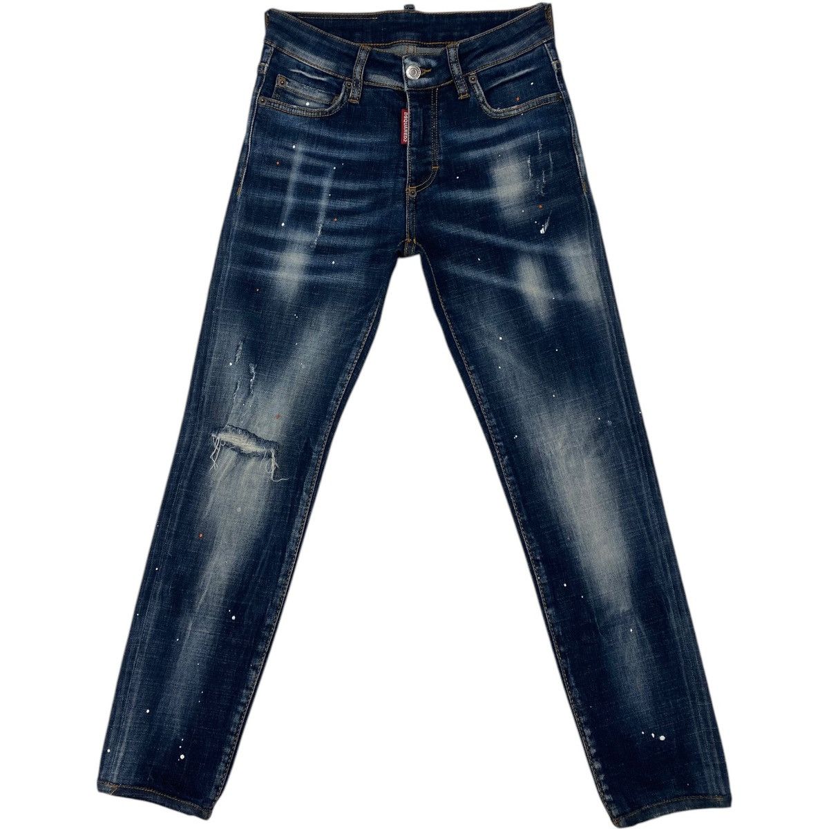 Dsquared2 🔥LASTDROP🔥 Dsquared D2 Tidy Biker Jeans Denim Painted Pants Size 24" / US 00 / IT 34 - 3 Thumbnail