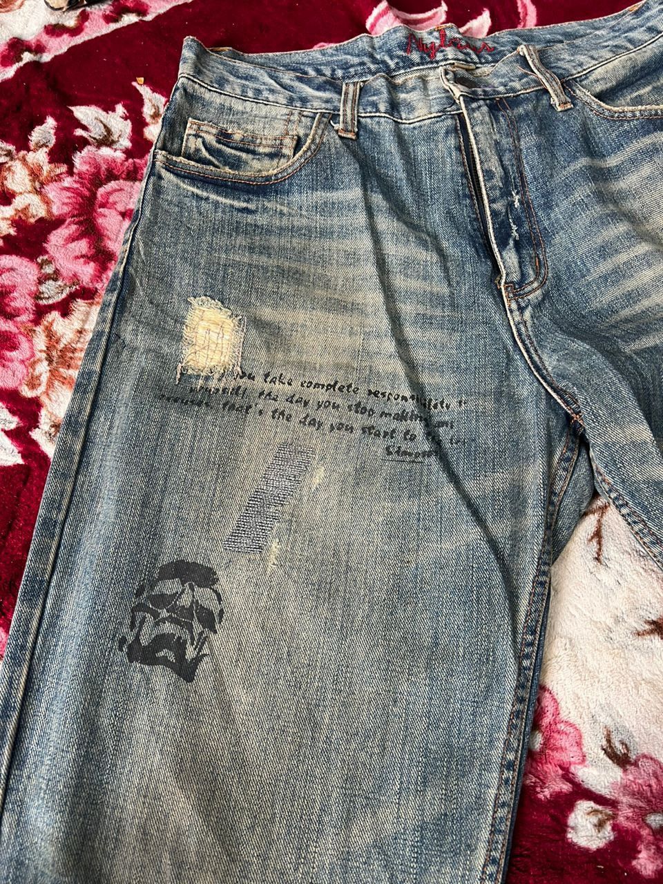 Japanese Brand Japanese Brand Nylaus Art Denim Jeans Size US 34 / EU 50 - 13 Thumbnail