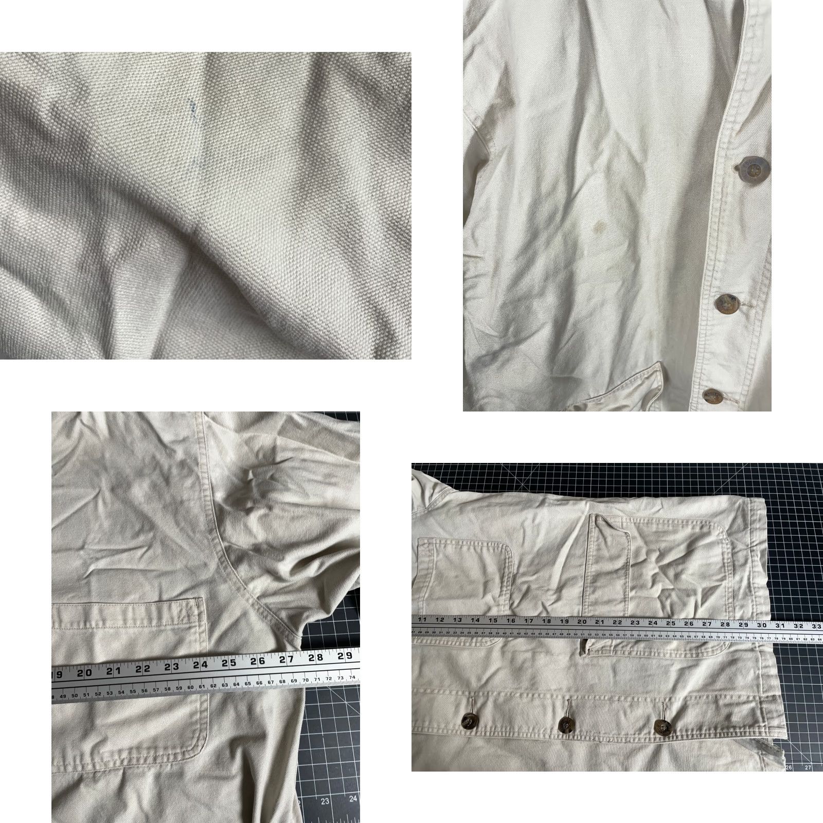 Eddie Bauer Eddie Bauer Lined Canvas Chore Jacket Men's Large Beige Corduroy Collar Size US L / EU 52-54 / 3 - 8 Thumbnail