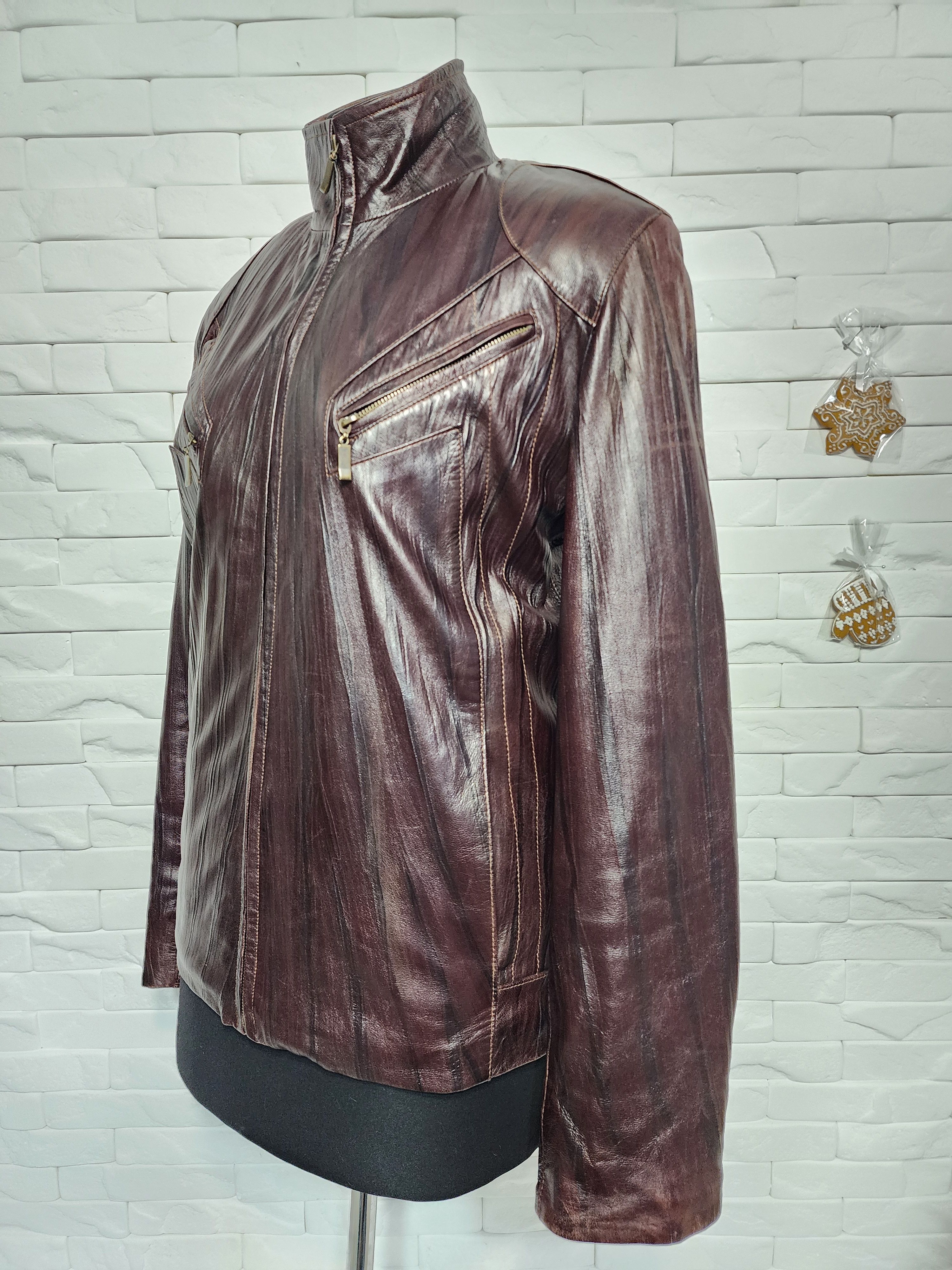 Uniqlo Men's Brown Genuine Leather Jacket: Size US L / EU 52-54 / 3 - 2 Thumbnail