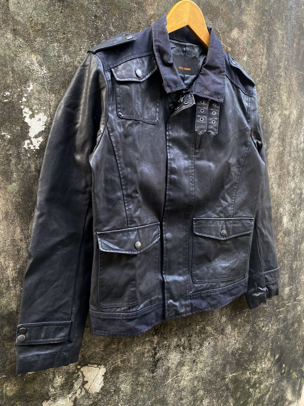 TETE HOMME WAXED VKEI JACKET DIOR HEDI SLIMANE STYLE