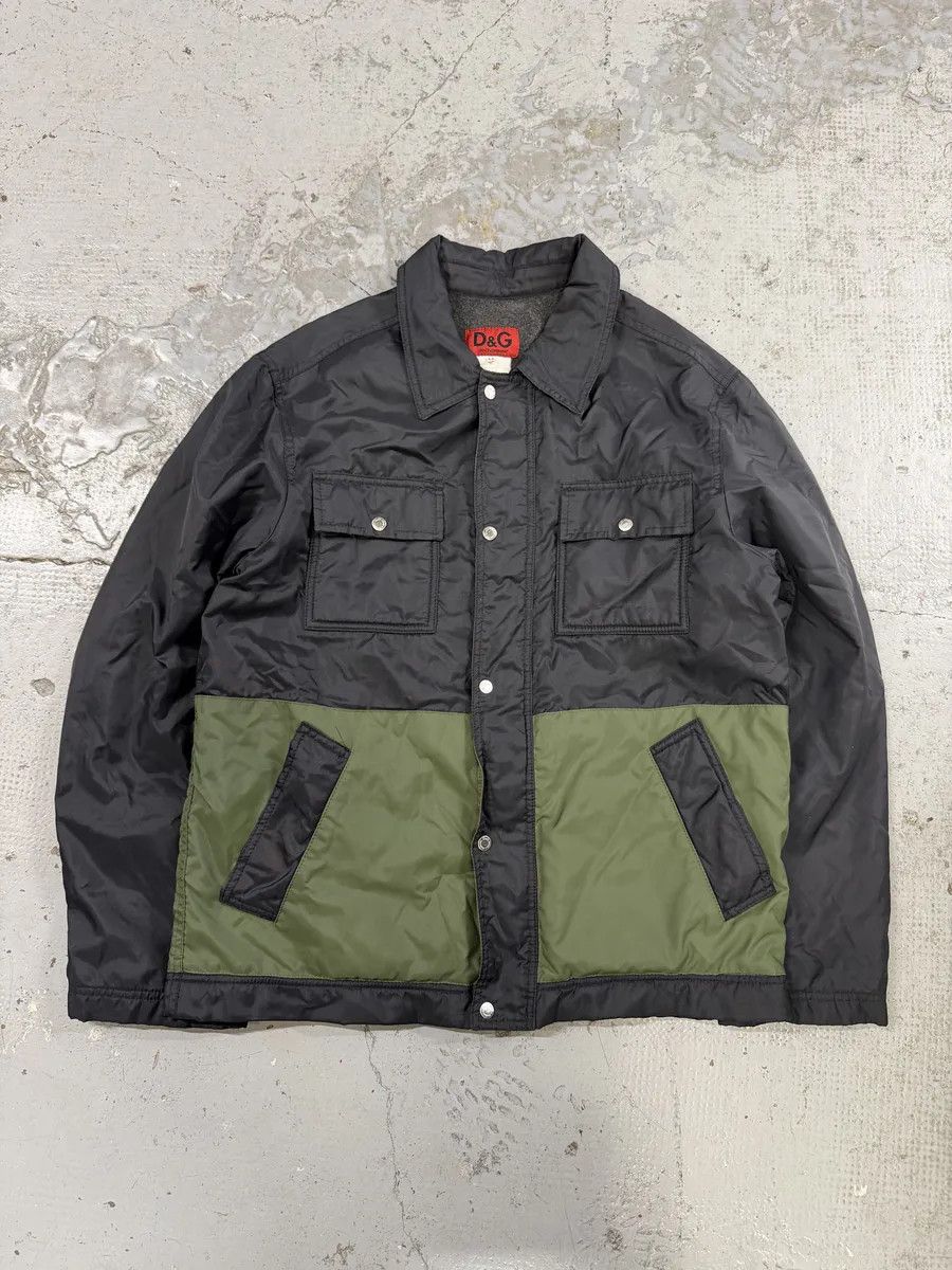 Dolce & Gabbana AW2003 Dolce & Gabbana Black & Khaki Green Nylon Jacket Size US M / EU 48-50 / 2 - 4 Thumbnail