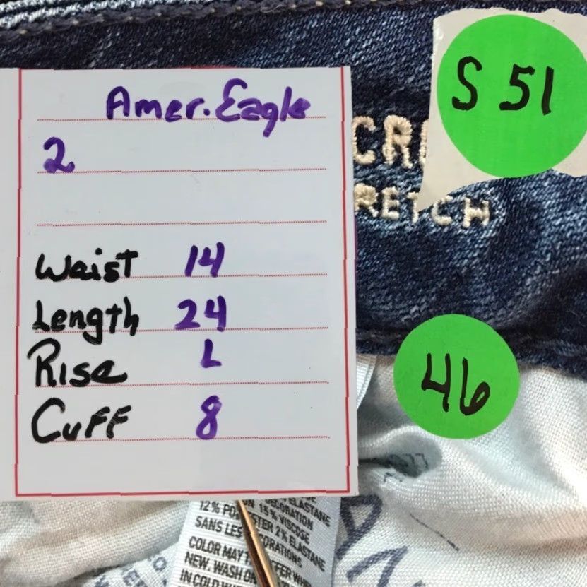 American Eagle Outfitters American Eagle Outfitters Womens Jeans Artist Crop Blue Medium Wash Stretch 2 R Size 28" / US 6 / IT 42 - 3 Thumbnail