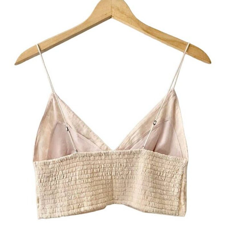 Free People New FP ONE Carrie Flocked Adjustable Bralette SMALL Smocked Size S / US 4 / IT 40 - 3 Thumbnail