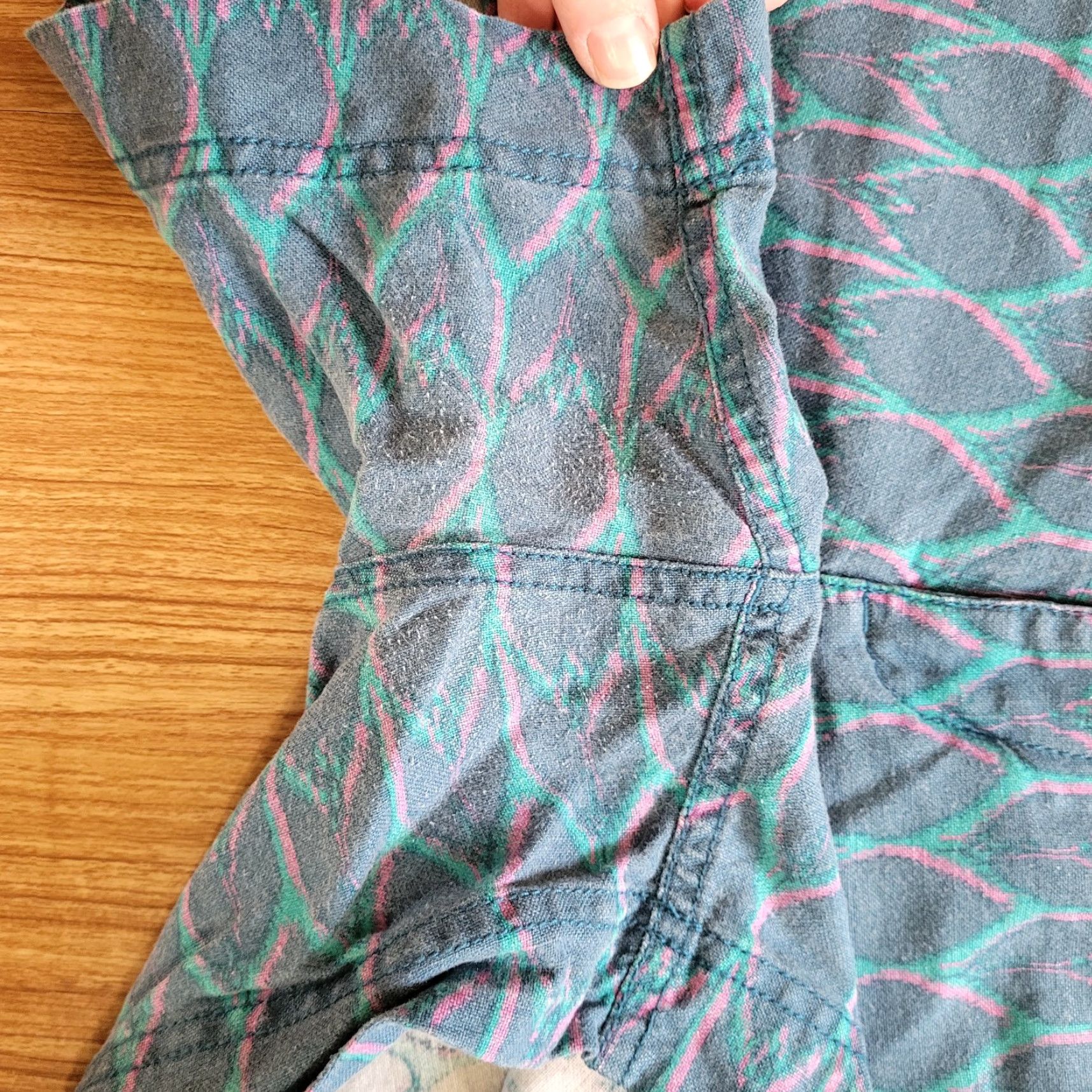 The North Face The North Face Shorts Women's Regular 16 Linen Cotton Chino Flat Front Argyle Pattern Blue Green Pink Summer Casual Size 38" / US 16 / IT 52 - 5 Thumbnail