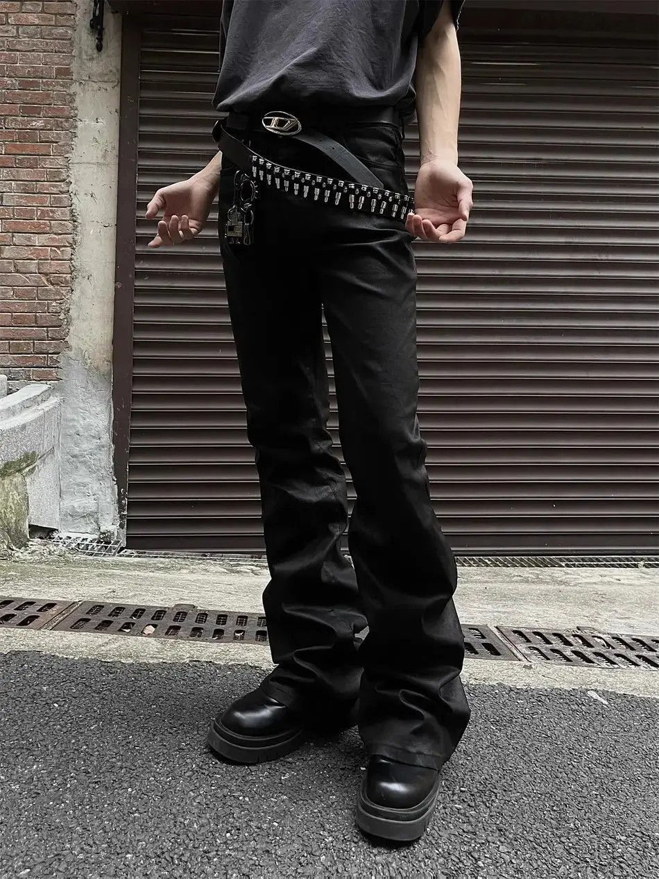 Japanese Brand Wax faced matte glossy jeans Size US 32 / EU 48 - 4 Thumbnail
