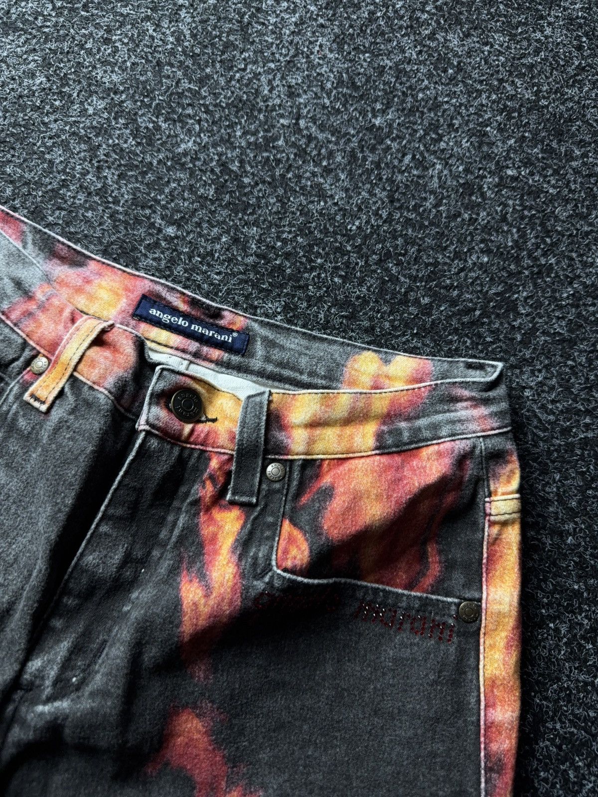 Angelo Marani Designer Avant Garde Jeans Flared pants Y2K